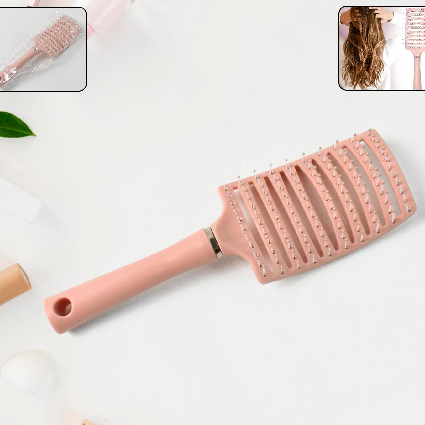 Scalp Massage Hair Brush Comb - 24 Cm (1 Pc) - Happy Price - Image 1