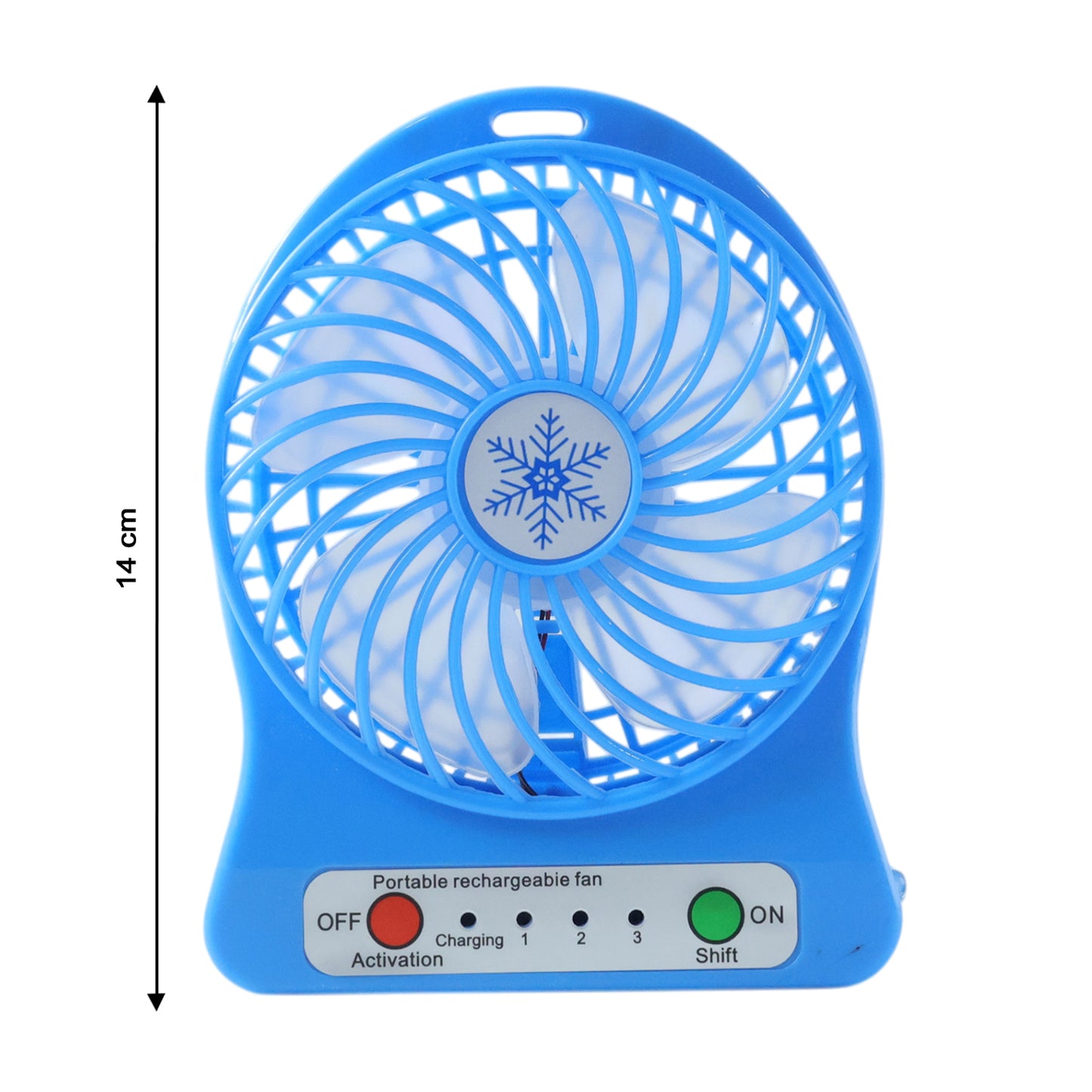 Portable Rechargeable Mini Fan with LED Light - 1 Pc - Happy Price - Image 4