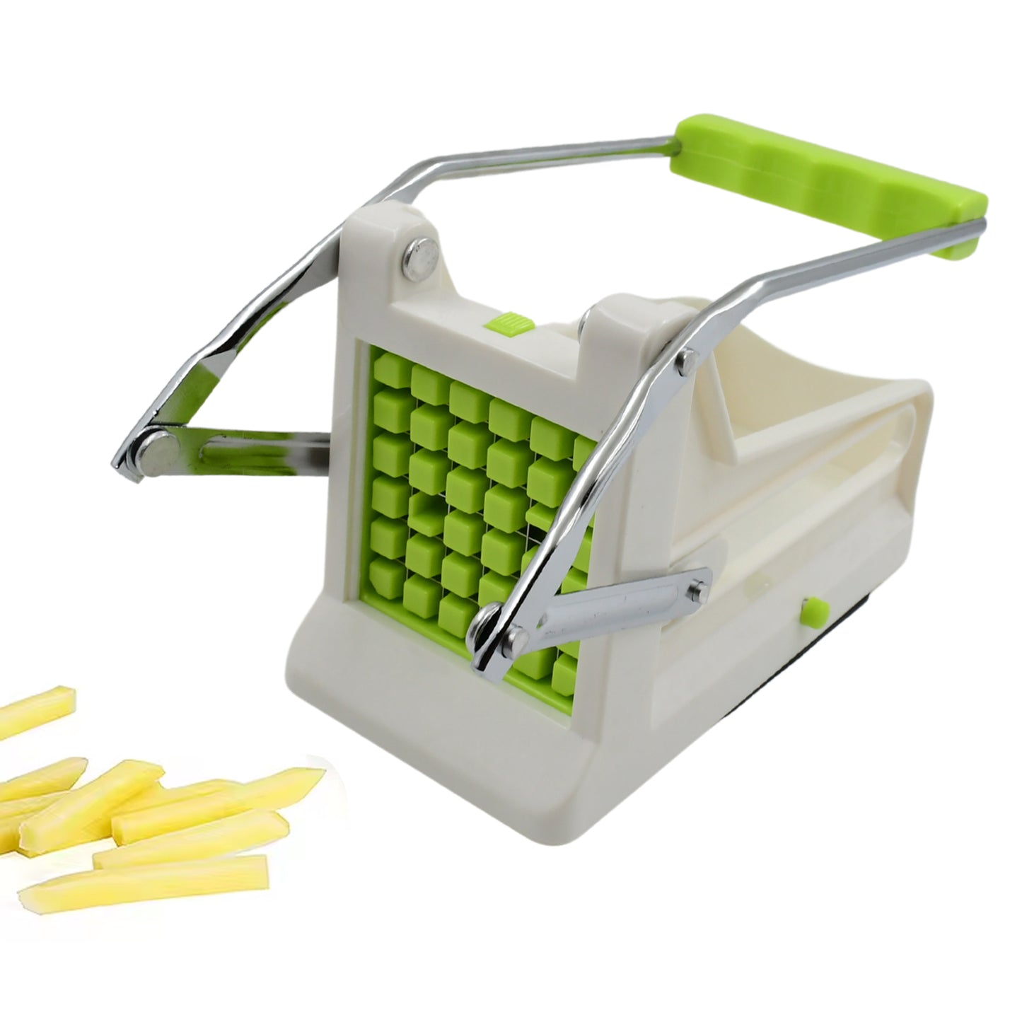 French Fry Cutter Great With Vegetables Potato Fries Cutter Professional Vegetable Cutter Stainless Steel Cutter Potato Onions Carrots Cucumbers Fruits Potato Cutter (1 Pc) - Happy Price - Image 5