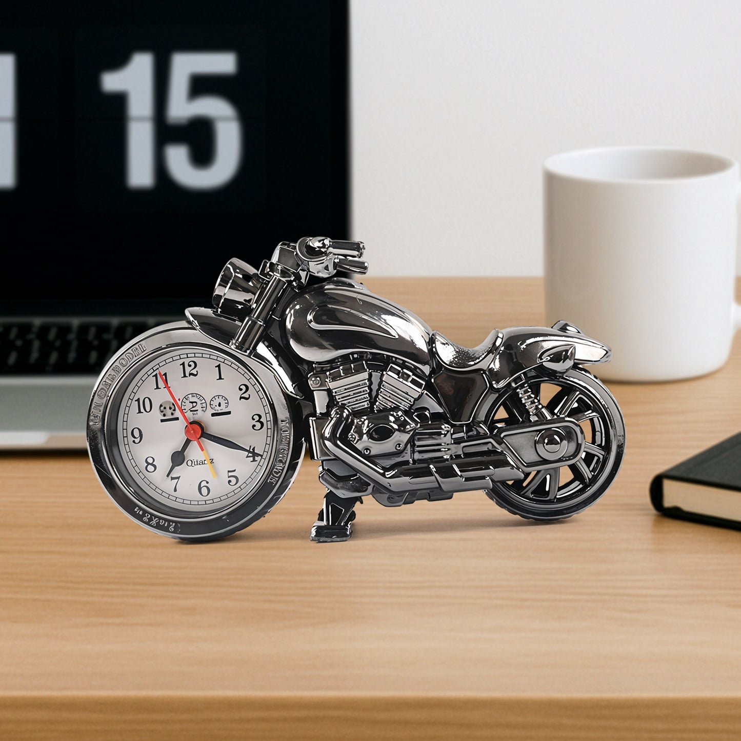 Motorcycle Alarm Clock Motor Table Clock For Home Decor (1 Pc) - Happy Price - Image 2