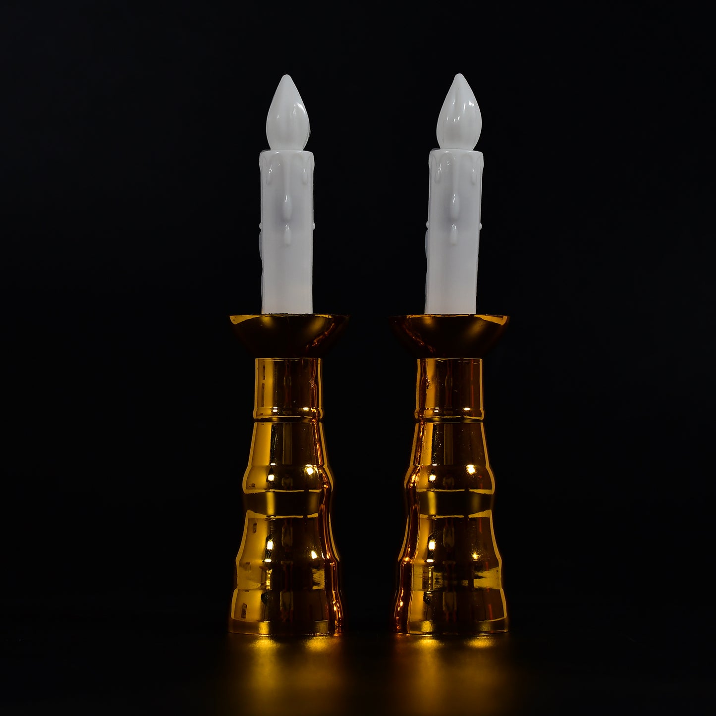 2 Pcs LED Flameless Window Candles with Gold Base & Suction Cups - Happy Price - Image 6