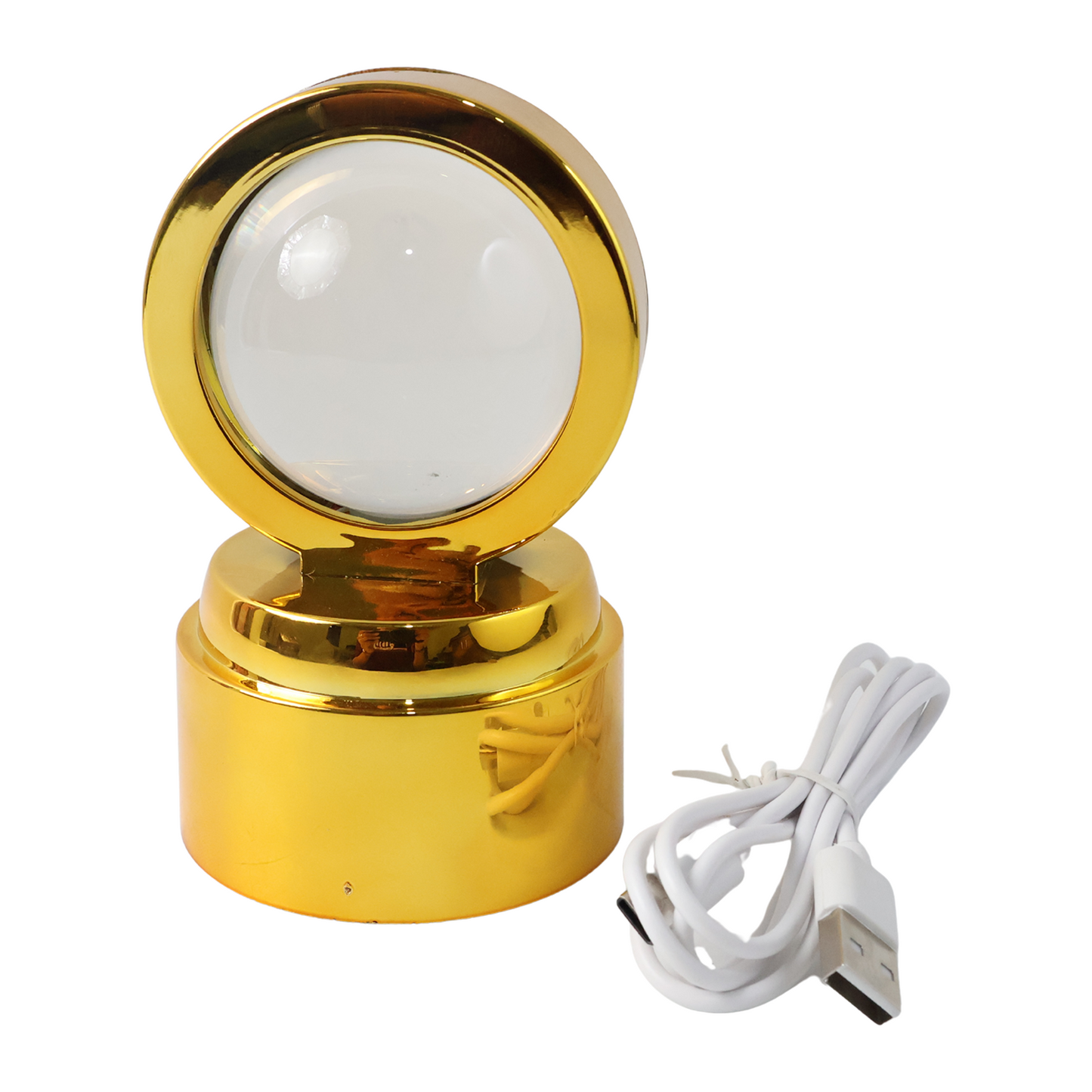 Ganpati Bapa Crystal Ball Night Light with LED - Spiritual Home Decor (1 Pc) - Great Price - Image 2