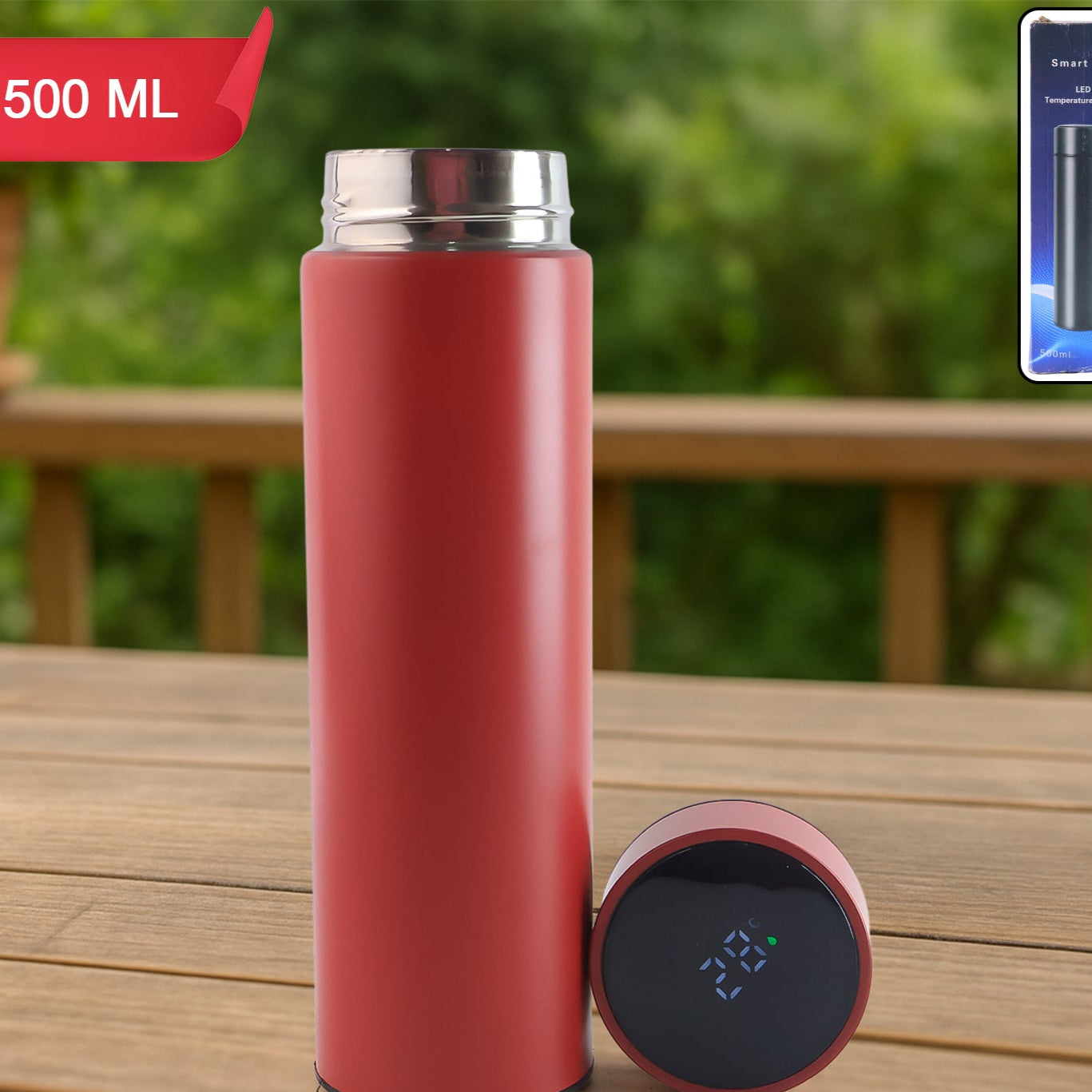 Red Vacuum Insulated Water Bottle (1 Pc 500ml) - Happy Price - Image 1