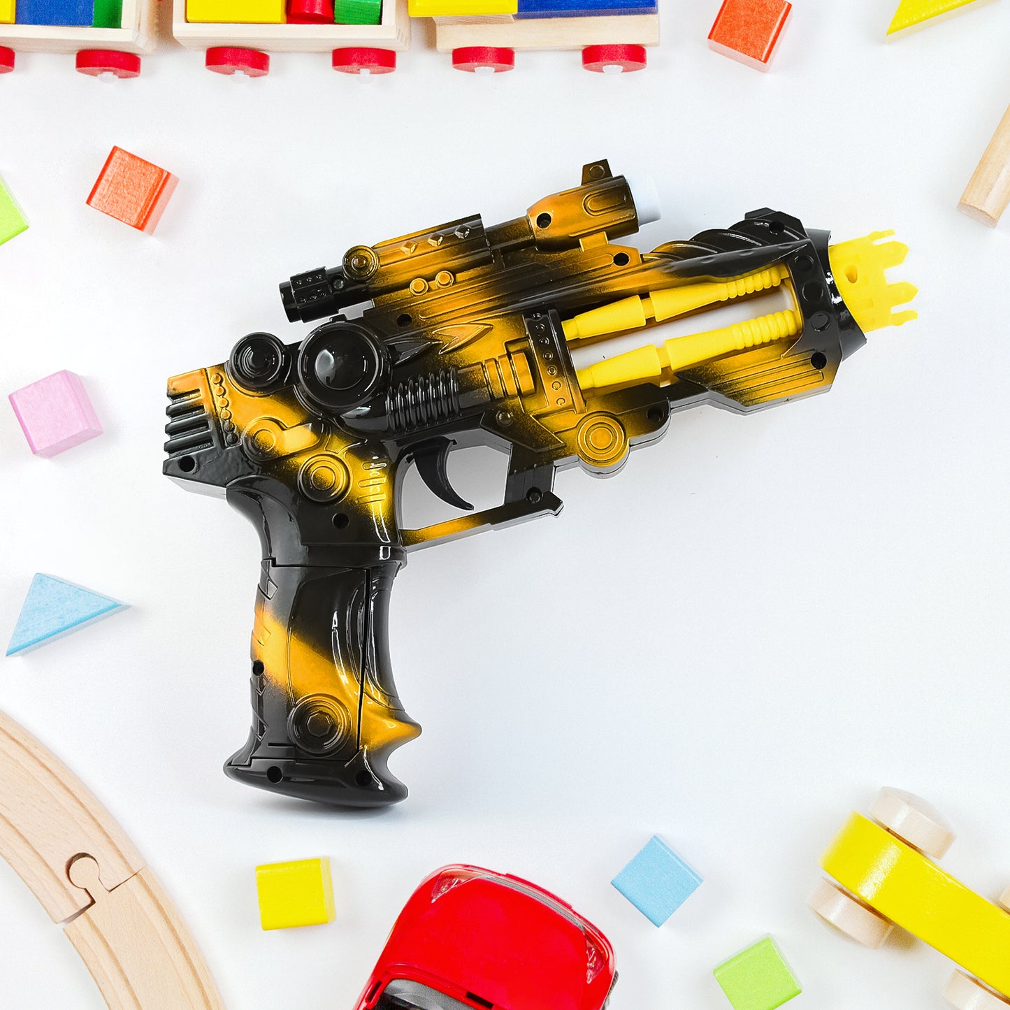 Ttg Led Laser Gun Toy Battery Operated Space Blaster With Flashing Lights Sound (1 Set) - Happy Price - Image 4