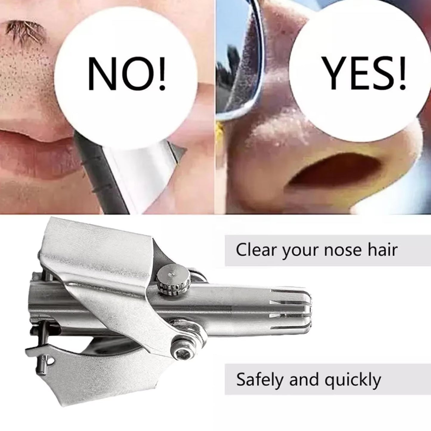 Nose Hair Clipper Stainless Steel Hair Remover (1 Pc With Brush Plastic Case) - Happy Price - Image 6