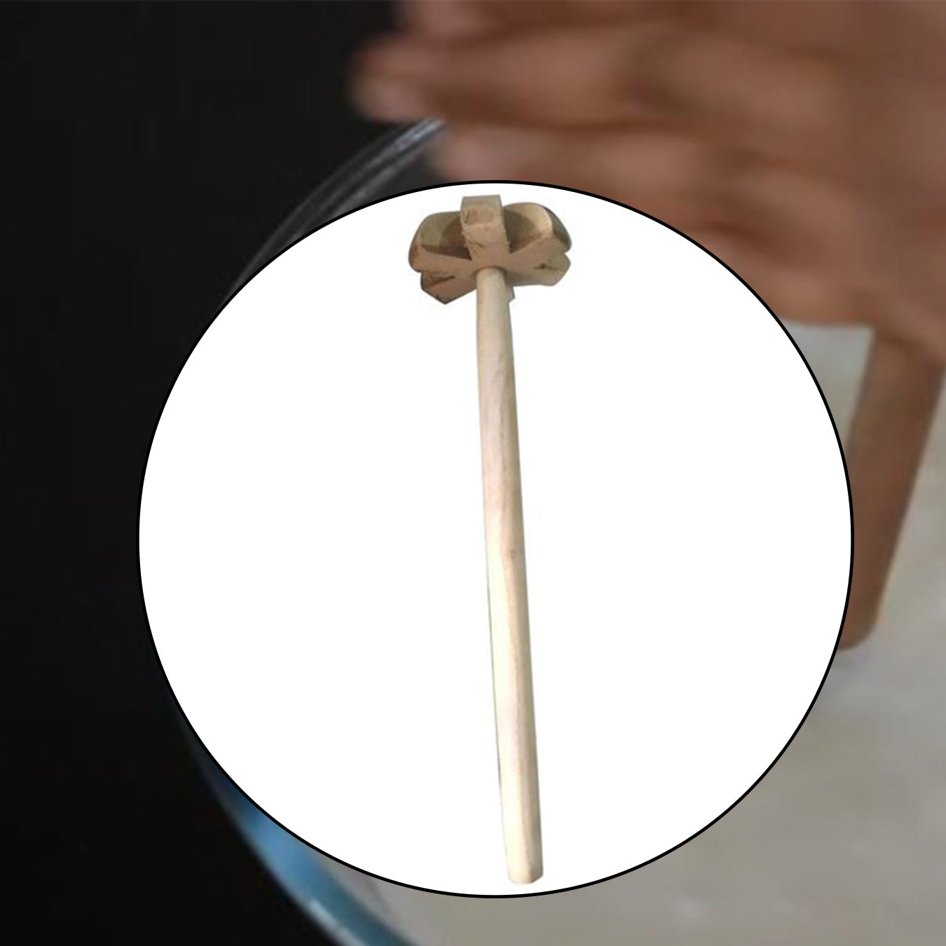 Handcrafted Wooden Kitchen Blender & Masher for Home Cooking - Happy Price - Image 1