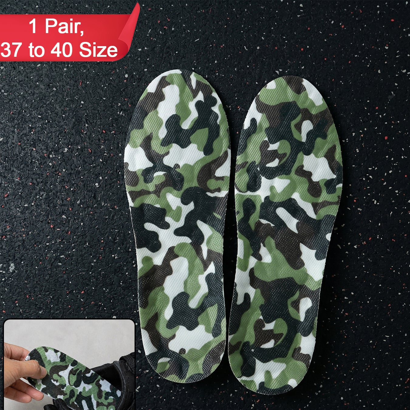 Comfort Fit Shoe Insole Cushion Pads (1 Pair 37 To 40 Size)