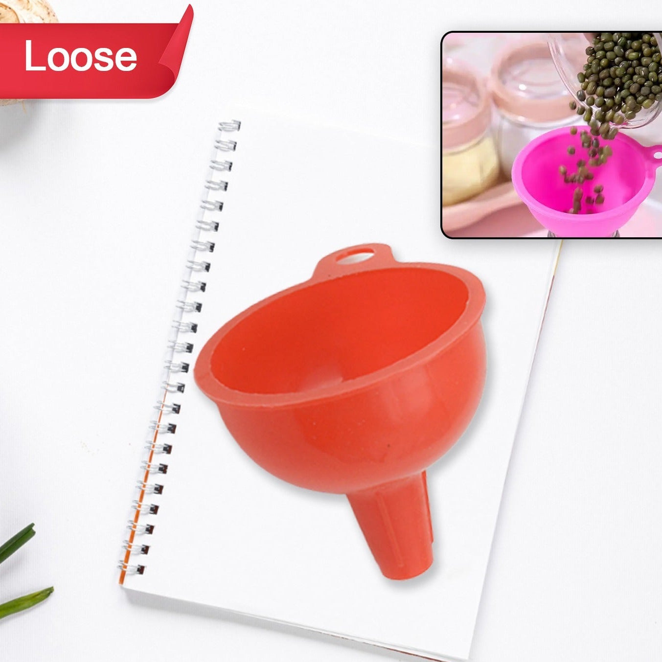 Food Grade Silicone Funnel for Kitchen Liquids and Grains - 1 Pc - Happy Price - Image 1