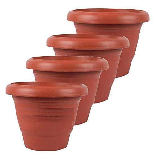 Heavy Duty Plastic Planter Pot for Garden - 10 Inch, Brown, 1 Pc - Great Price - Image 4