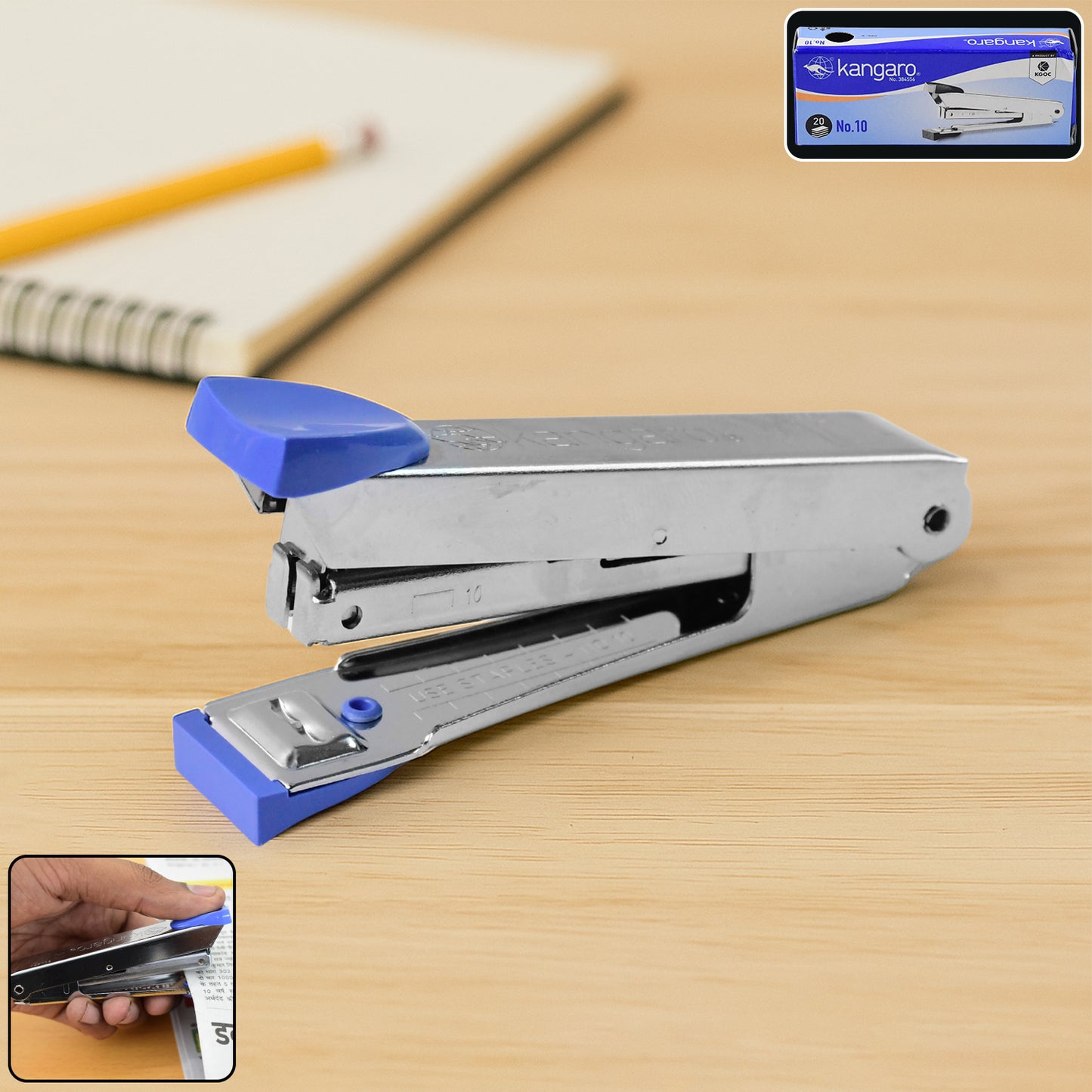 Compact Metal Stapler for No.10 Staples - Binds 20 Sheets - Happy Price - Image 2