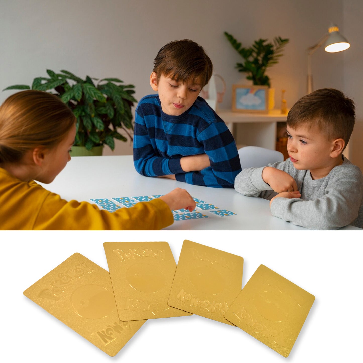 Pocket Monster Golden Foil Trading Cards - 55 Pcs Set - Happy Price - Image 2