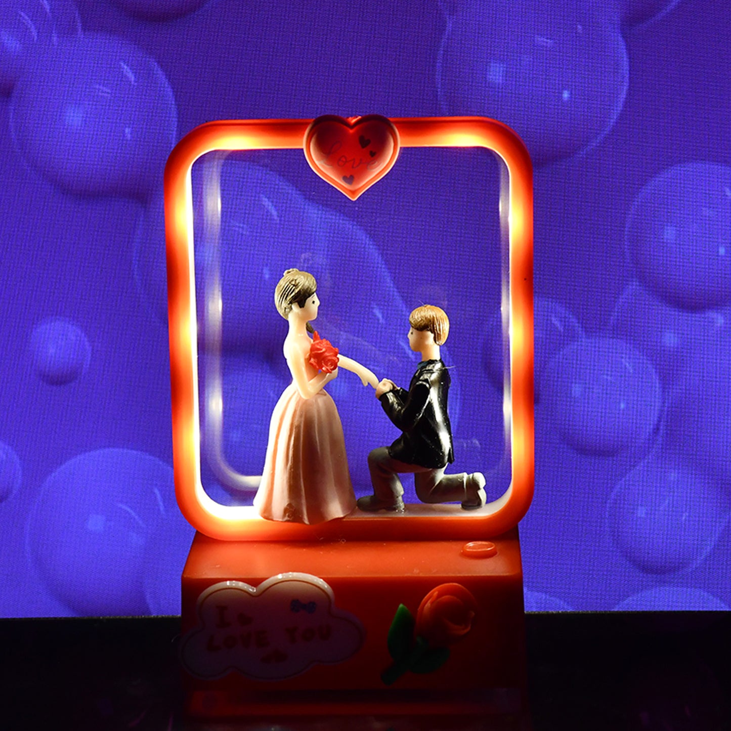 LED Love Couple Night Lamp Showpiece - Romantic Home Decor (1 Pc)