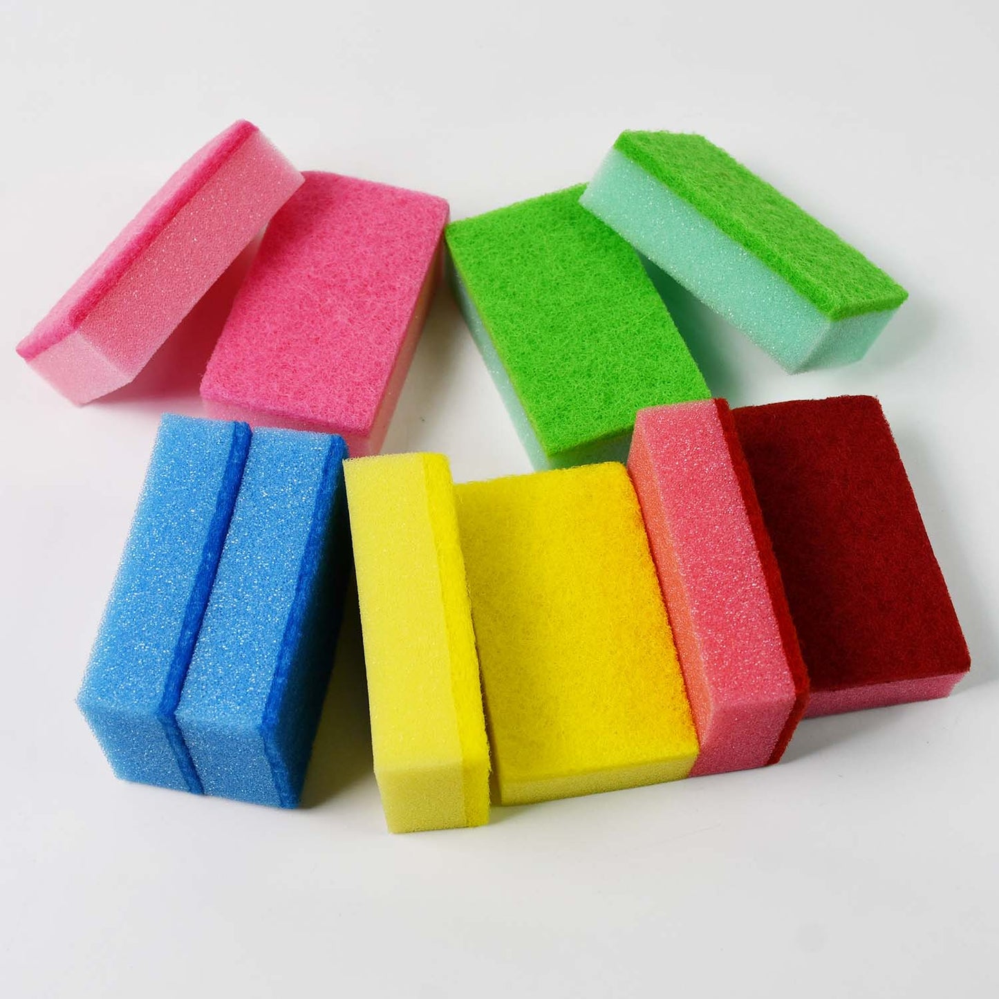Multi-purpose Multi Color Scratch Scrub Sponges (10 Pcs Set) - Happy Price - Image 5