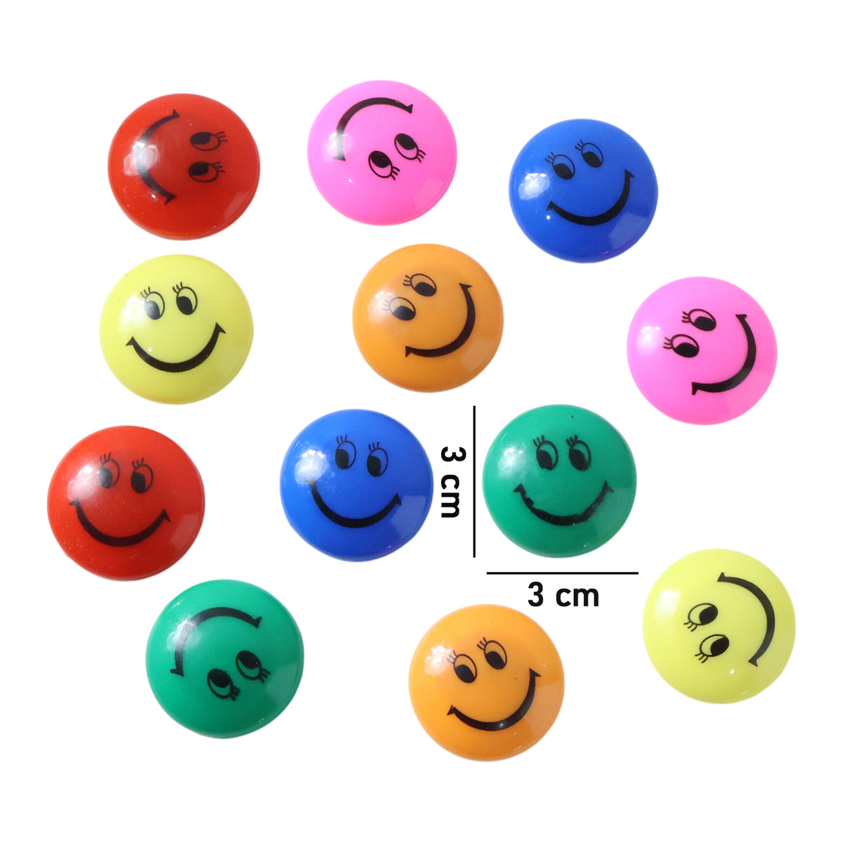 Colorful Smiley Face Magnetic Buttons - 12 Pc Set for Fridge & Whiteboard - Happy Price - Image 5
