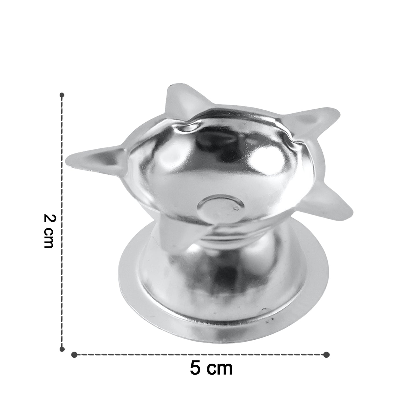 Stainless Steel Lotus Diya - 1 Piece Traditional Oil Lamp for Puja - Happy Price - Image 3