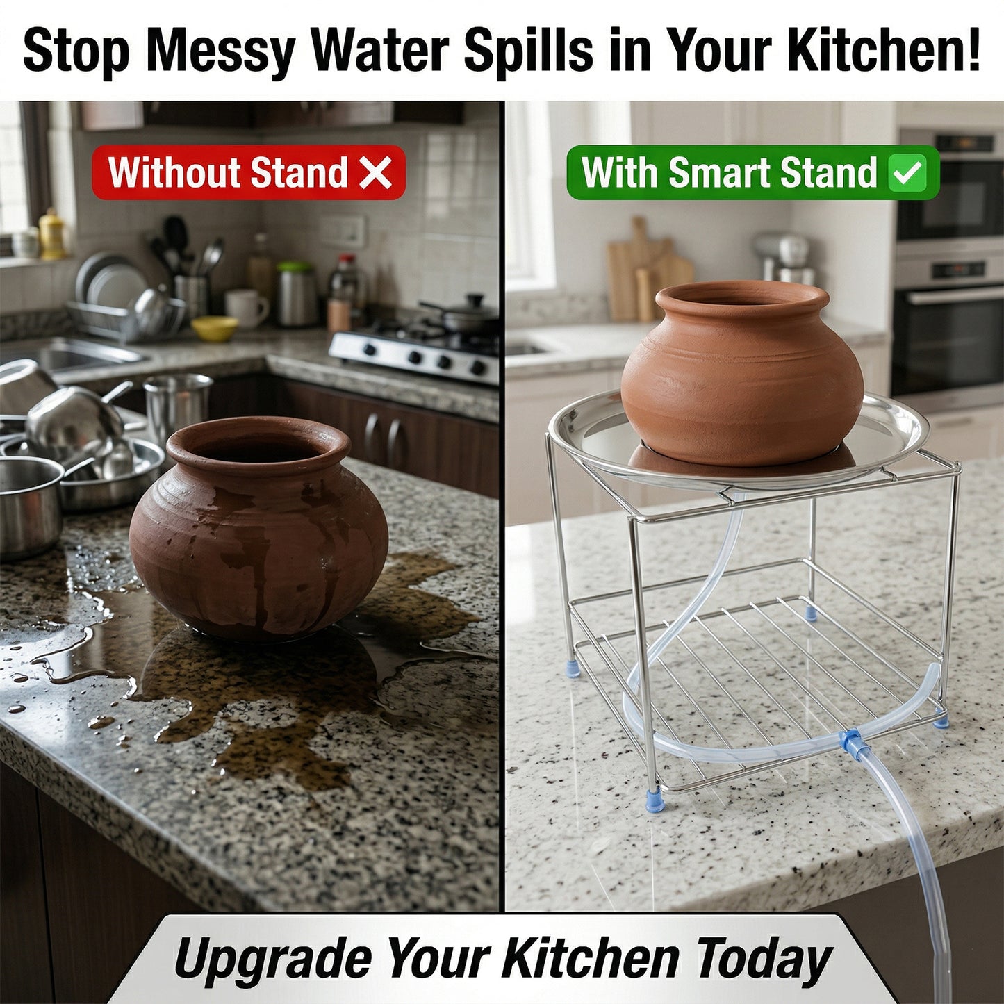 Heavy Duty Stainless Steel Kitchen Utensil Stand - 1 Pc Countertop Organizer - Great Price - Image 2