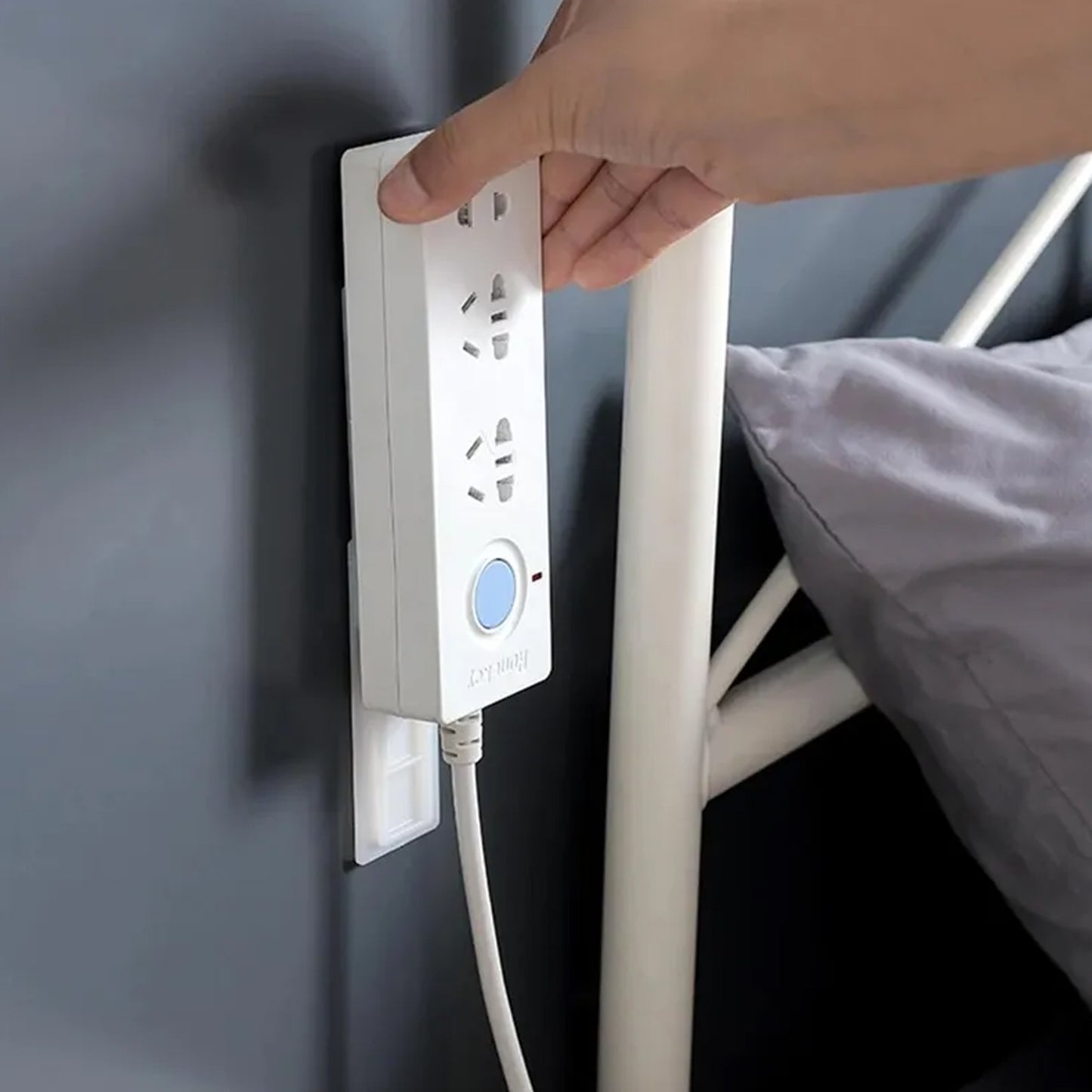 Self Adhesive No Hole Wall Mount Reusable Non Residue Plug Organizer For Home Office Multiuse Device - Happy Price - Image 4