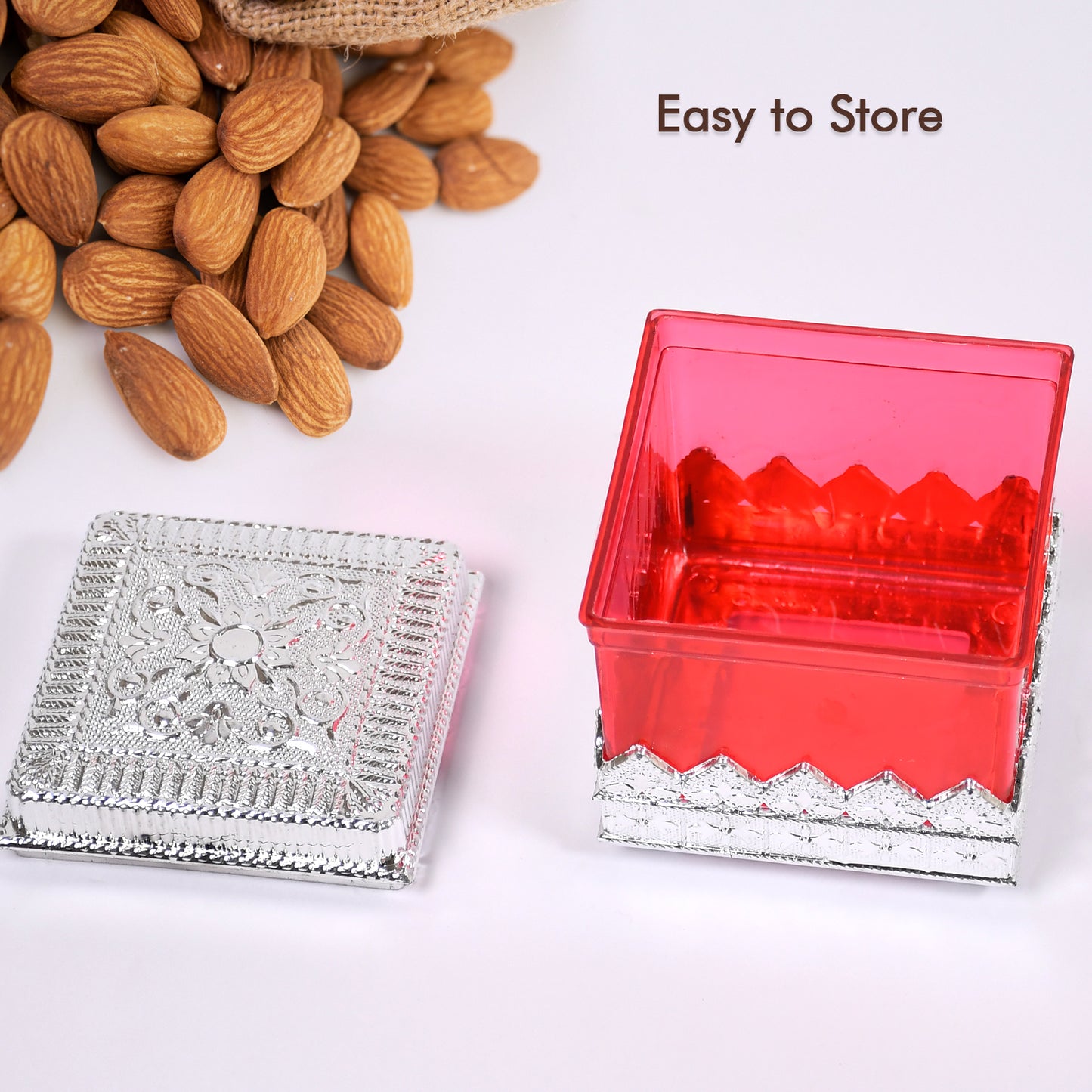 Ruby Dryfruit Storage Container Attractive Design Box For Home Gifting Kitchen Use - Happy Price - Image 5