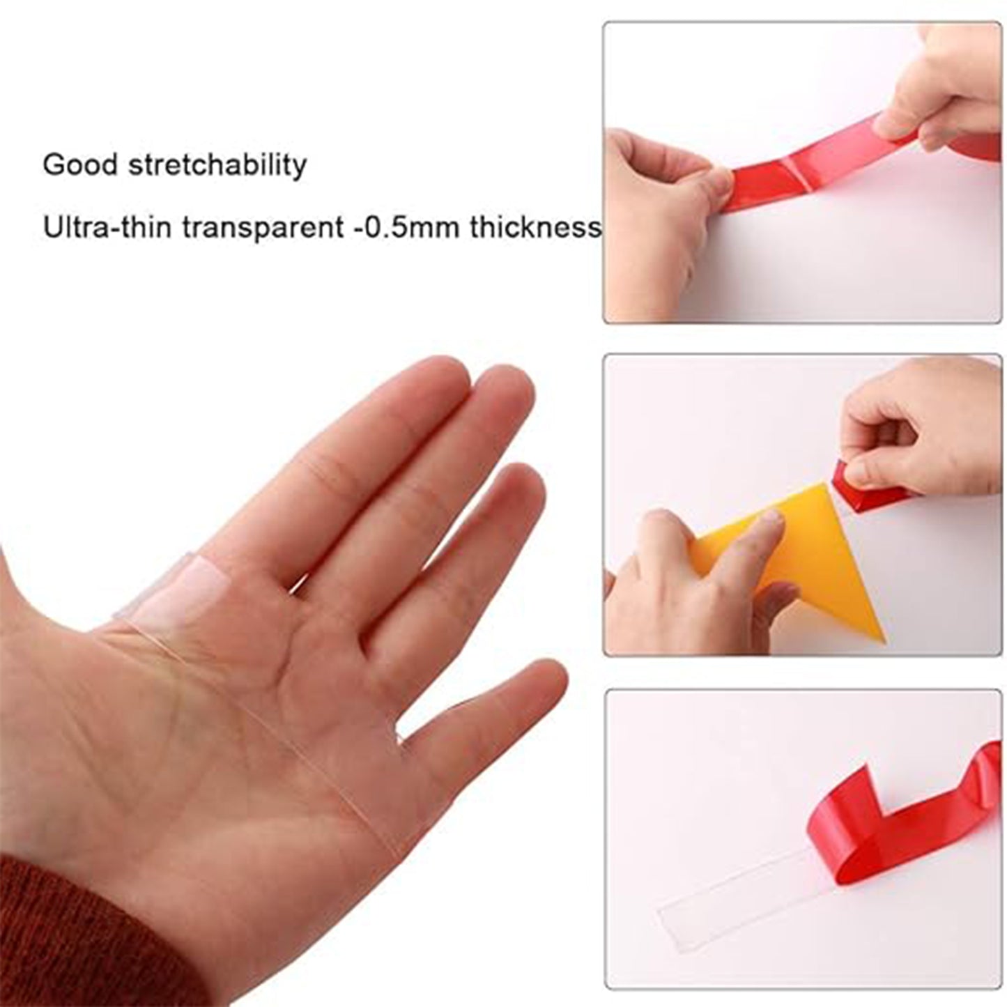 Heavy Duty Transparent Acrylic Foam Mounting Tape (3 Mtr Approx 1 Pc) - Happy Price - Image 2