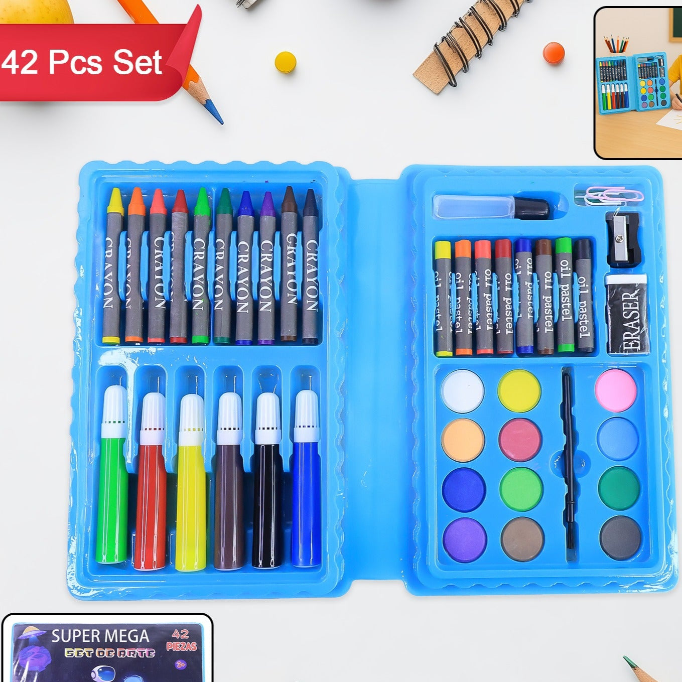 42-piece Complete Kids Art Craft Stationery Set - Happy Price - Image 1