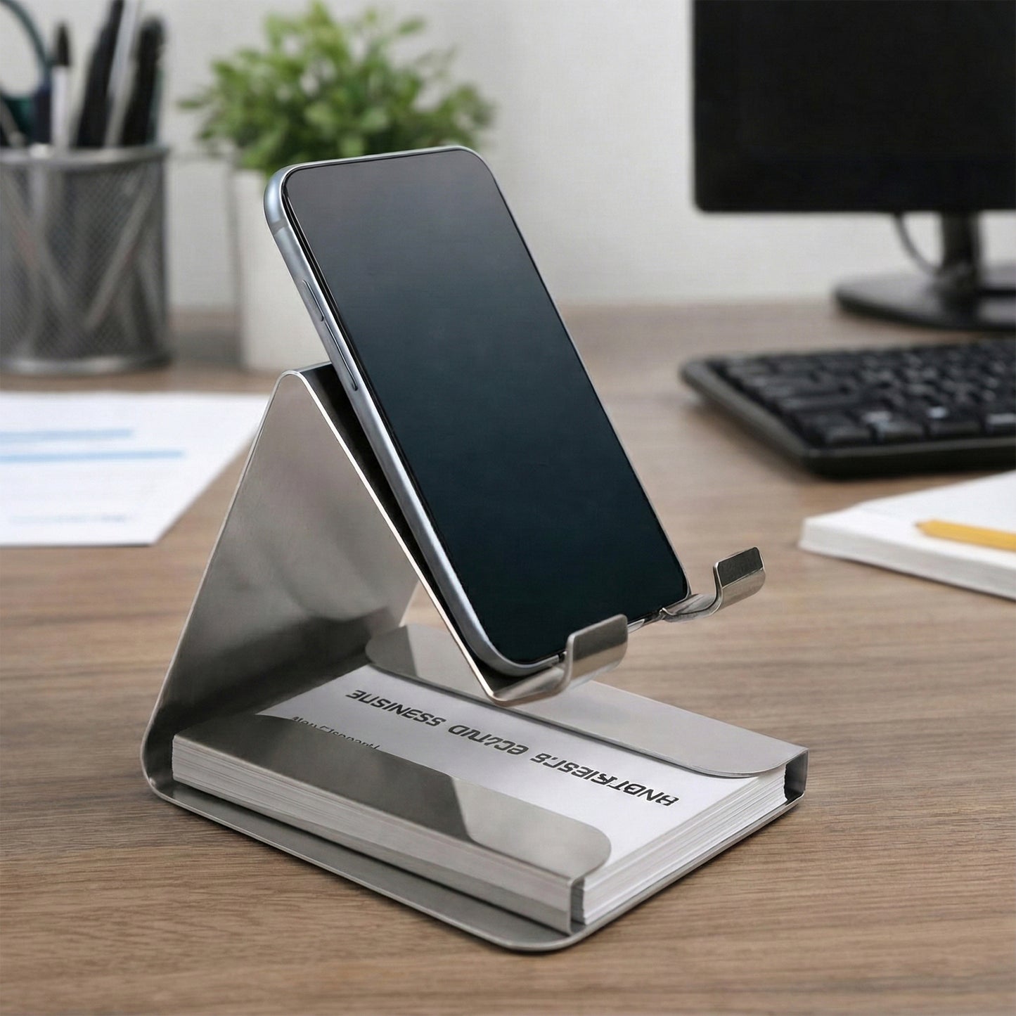 Compact Mobile Phone Desk Stand Holder (1 Pc) for Smartphones - Happy Price - Image 2