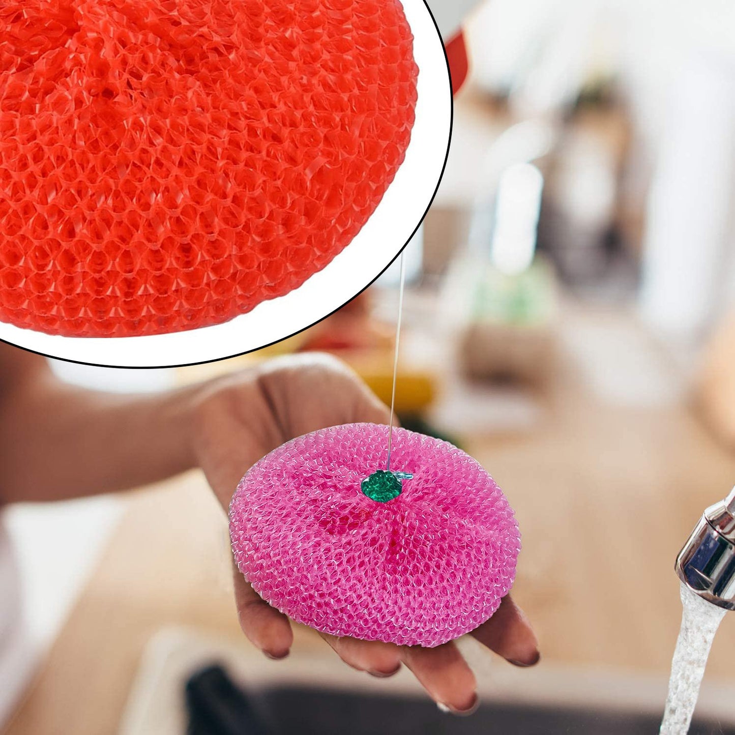 Plastic Scrubber Round Nylon Scrubbers (Pack Of 12) - Happy Price - Image 5