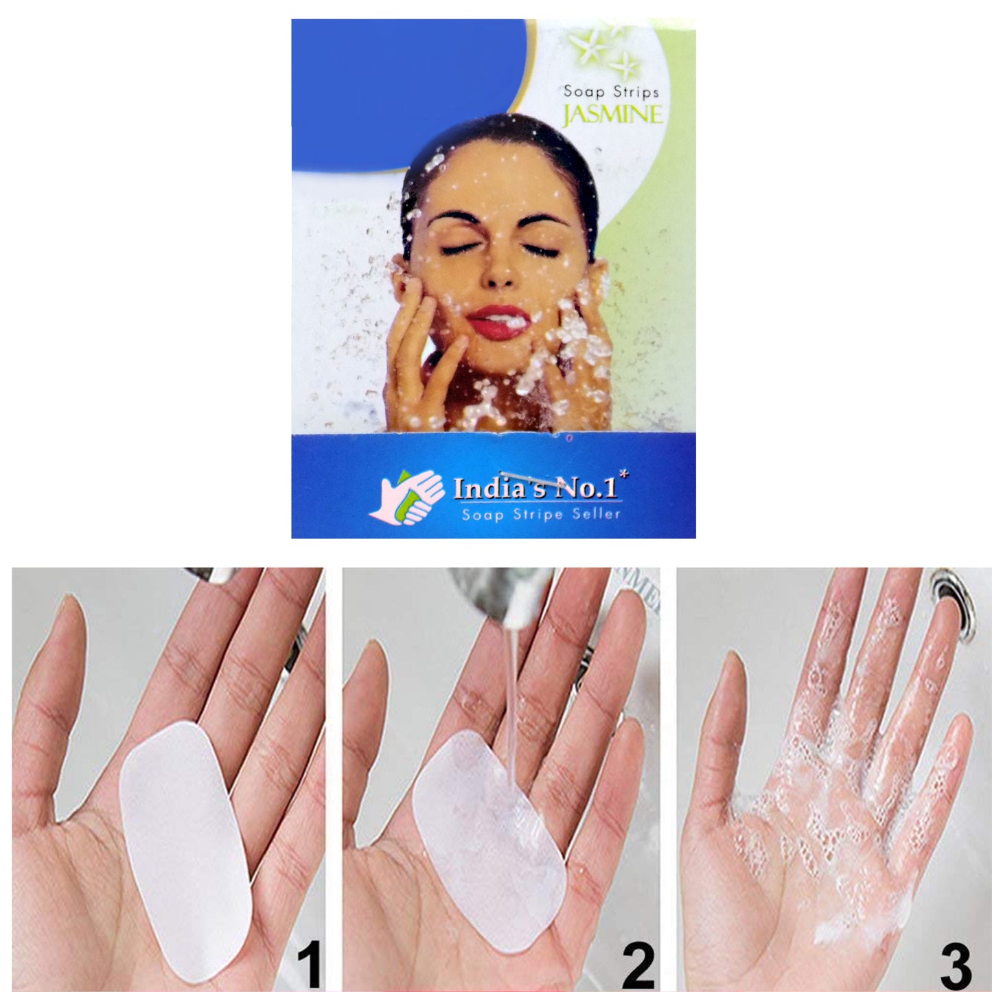 Fresh Paper Soap Strips Traveling Hand Wash With Jasmine Fragrance (100pc) - Happy Price - Image 3