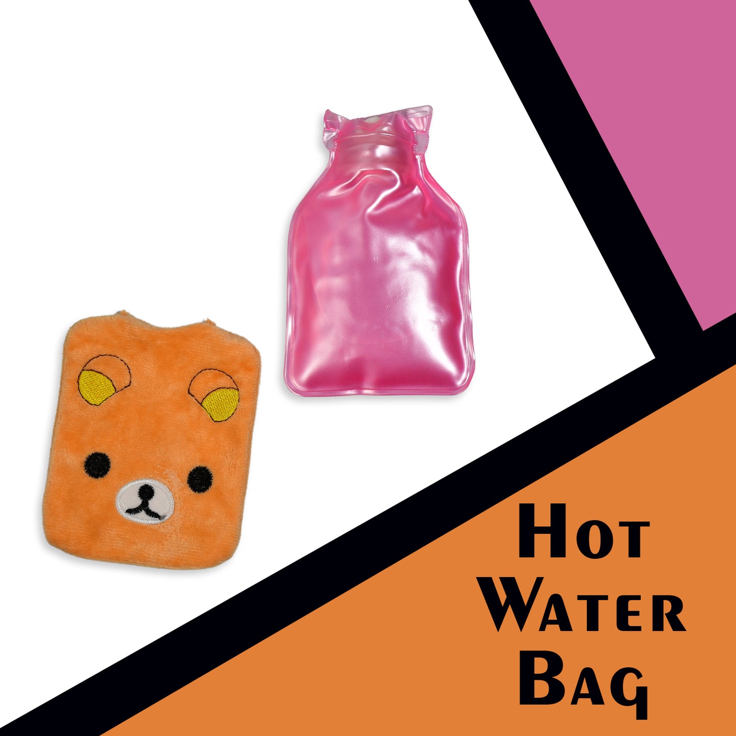 Orange Panda Small Hot Water Bag With Cover For Pain Relief Neck Shoulder Pain And Hand Feet Warmer Menstrual Cramps. - Happy Price - Image 5