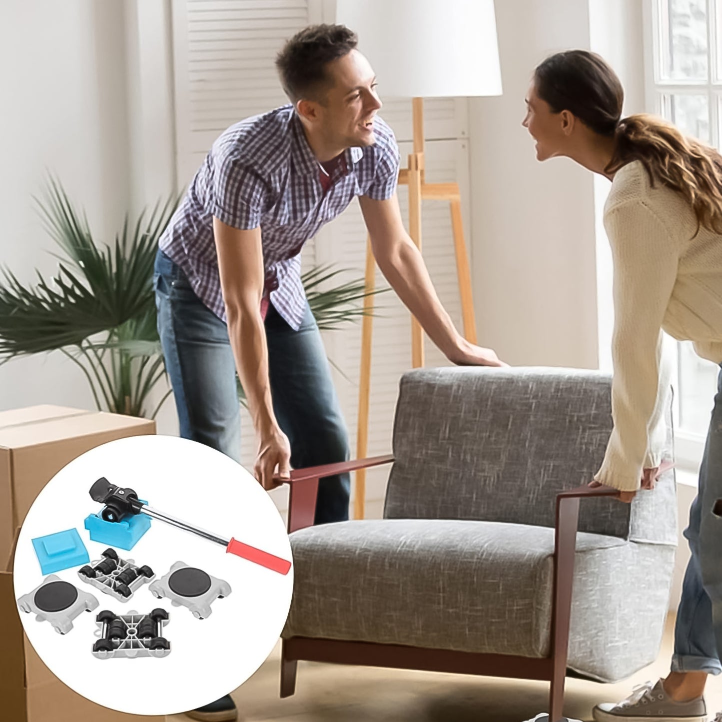 Furniture Lifter Tool Furniture Dolly Furniture Lifters Tool Set (1 Set 8 Pc) - Happy Price - Image 4