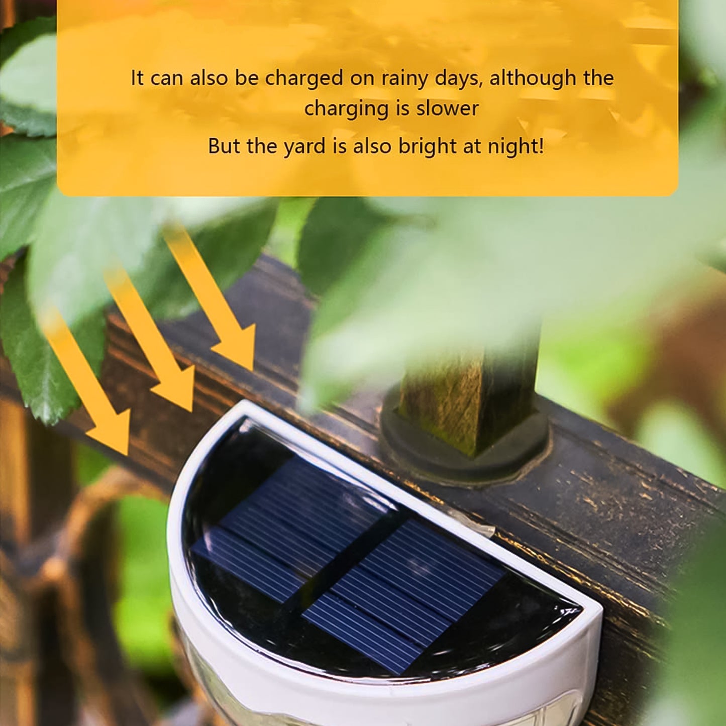 6 Led Solar Powered Wall Mount Fence Light With Honeycomb Shade Design (2 Pc Set) - Happy Price - Image 3