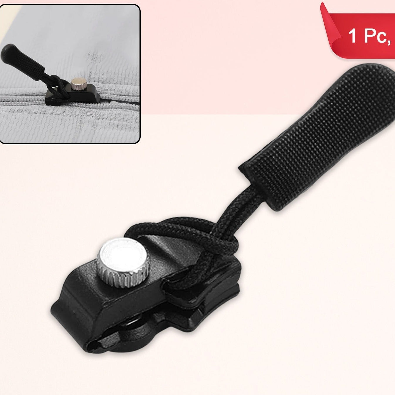 Big Detachable Zipper Slider Replacement - Universal Fit for Bags & Apparel (1 Pc) - Happy Price - Image 1