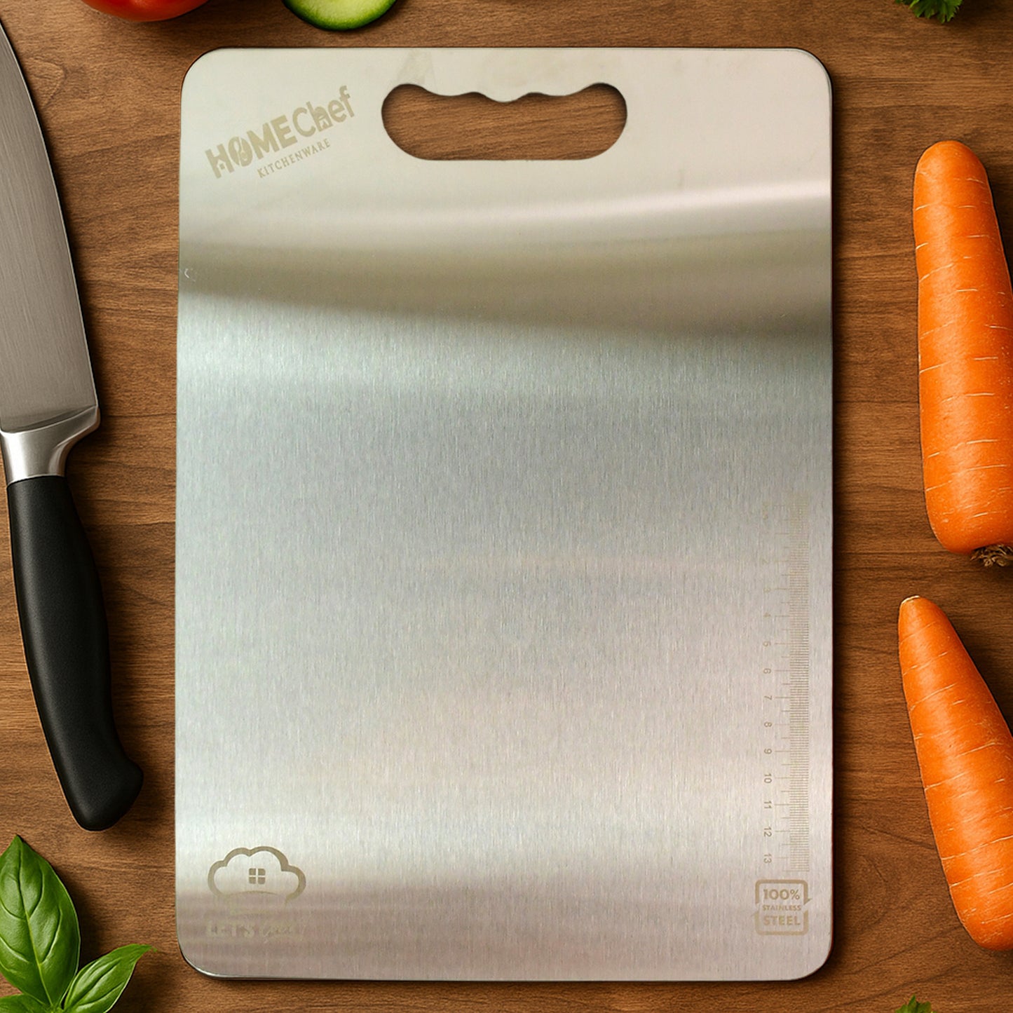 Premium Stainless Steel Cutting Board 229mm X 330mm (1 Pc) - Happy Price - Image 5