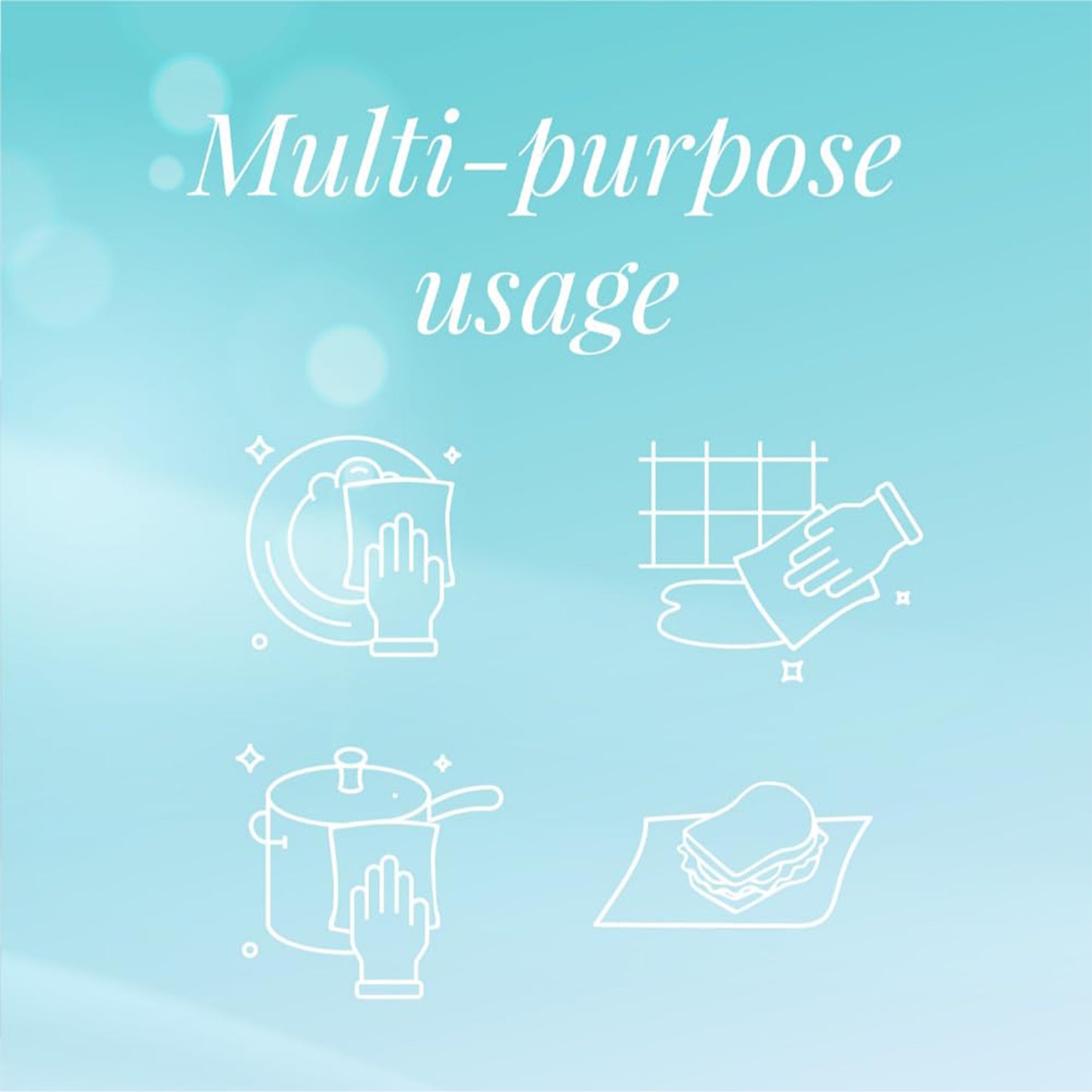 Absorbent Kitchen Paper Towels - 4 Rolls, 240 Sheets Total - Happy Price - Image 3