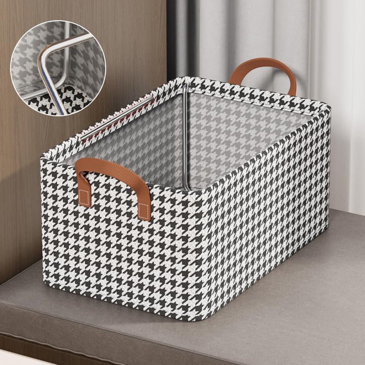 Foldable Fabric Storage Box with Handles - 47 x 28 cm Organizer Basket - Happy Price - Image 5