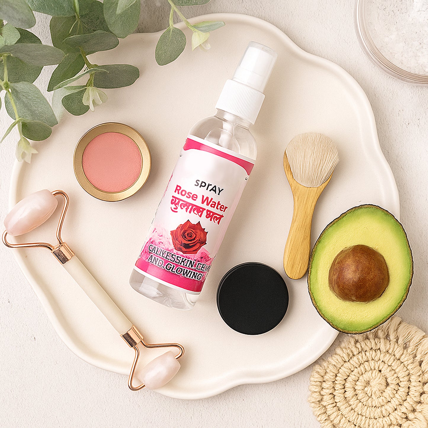 Natural Rose Water Facial Mist Spray - 100ml Hydrating Toner - Happy Price - Image 4