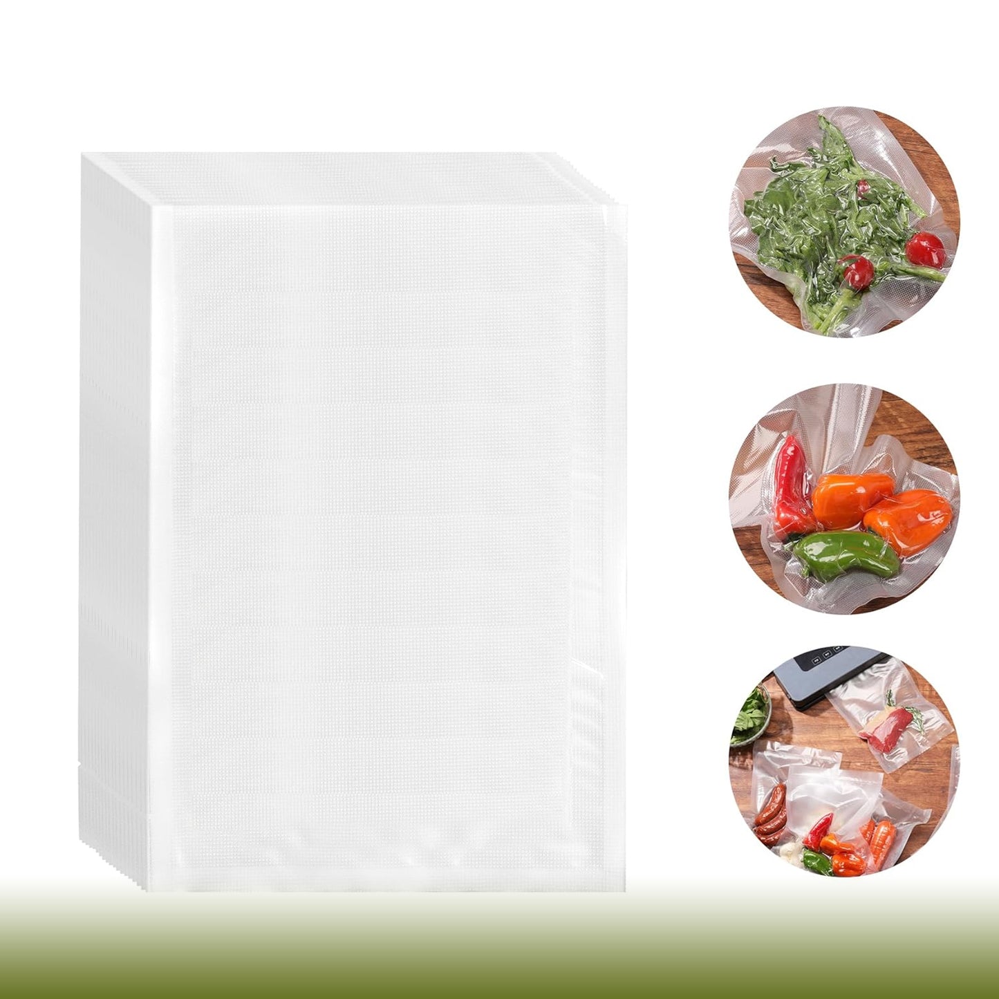 50 Pcs Vacuum Sealer Bags 24x16 cm for Food Storage, Freezer & Sous-Vide - Happy Price - Image 2