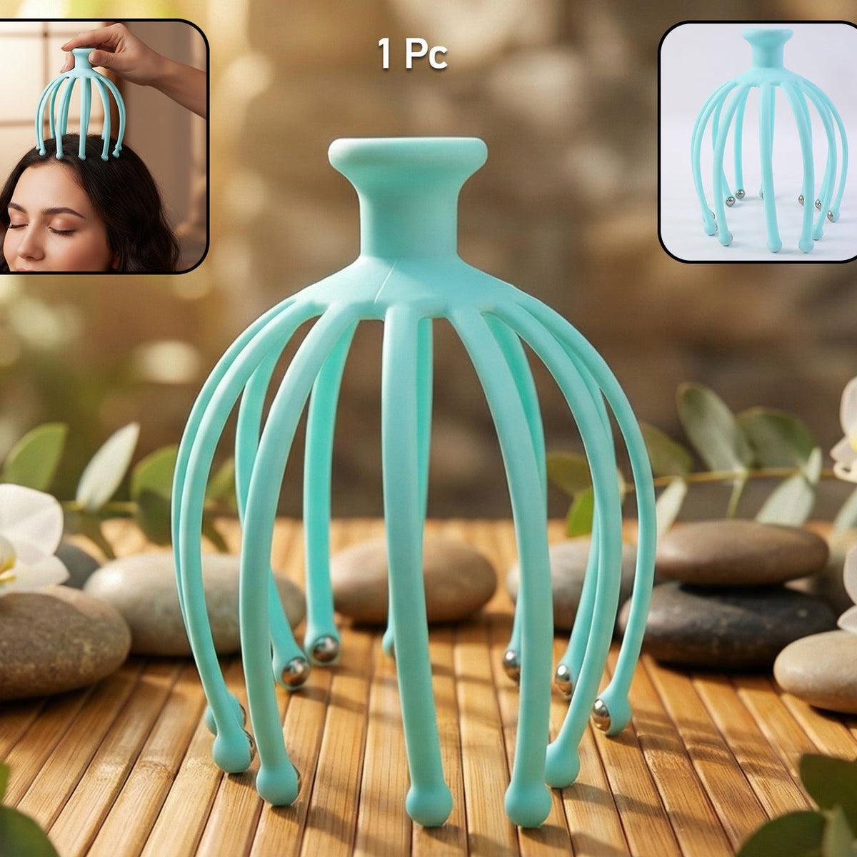 Manual Head Massager for Stress Relief - 1 Pc - Happy Price - Image 1