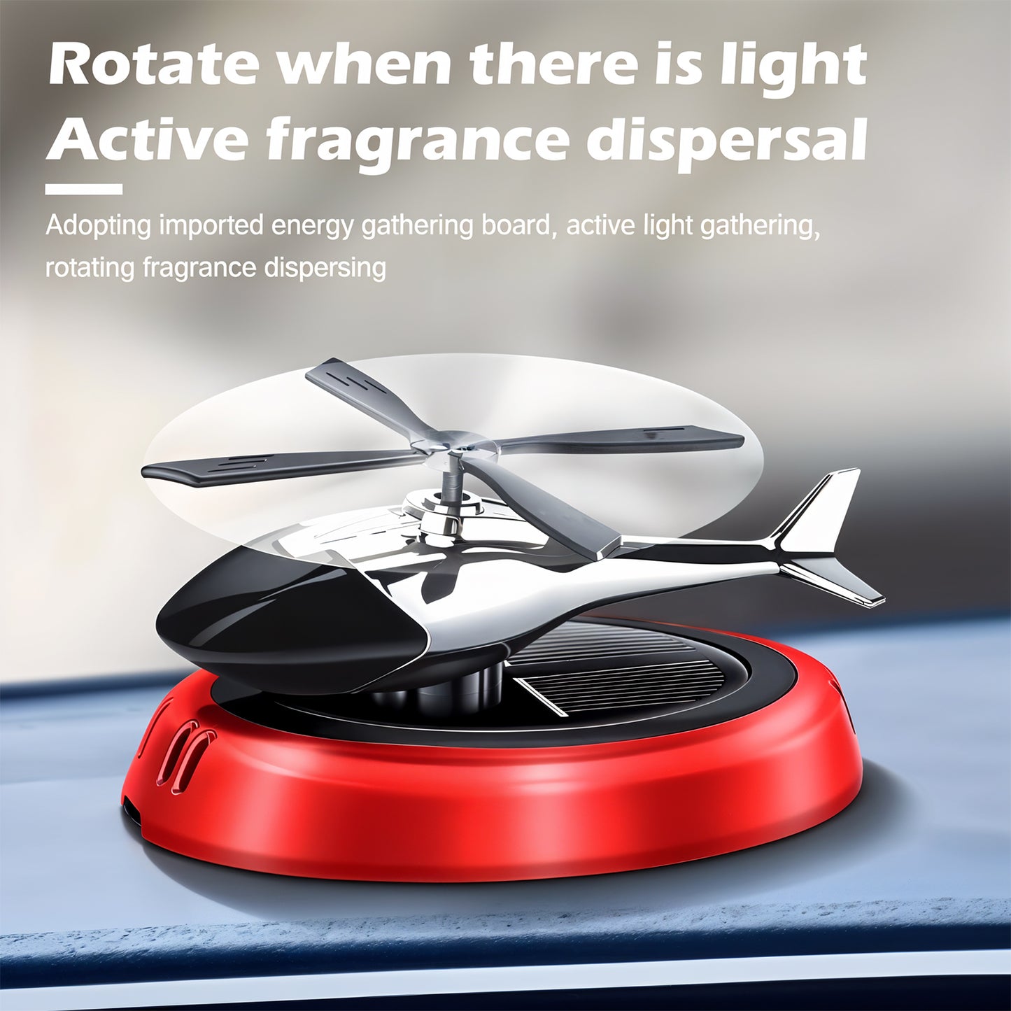 Solar-powered Rotating Helicopter Car Air Freshener - Happy Price - Image 3