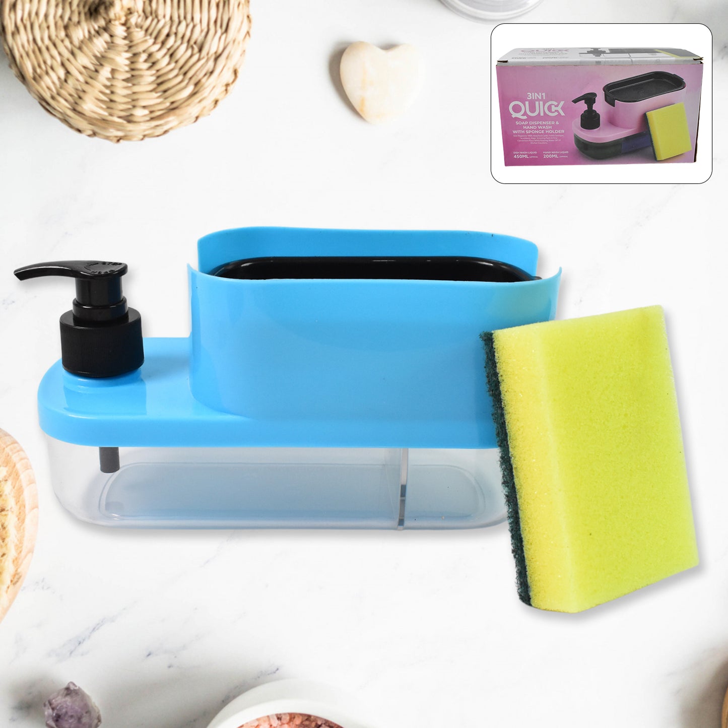 3 In 1 Dishwashing And Handwash Liquid Soap Dispenser (3 In 1 Dispenser) - Happy Price - Image 2