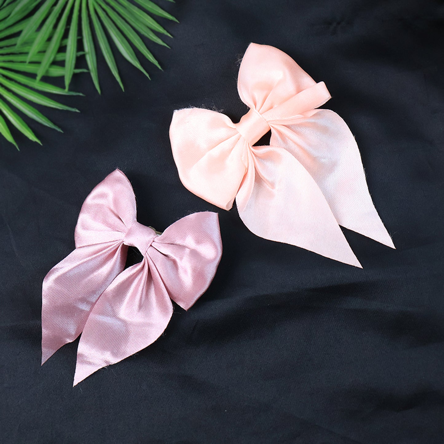 Premium Satin Bow Hair Clip Set For Girls And Women (10 Pc) - Happy Price - Image 4