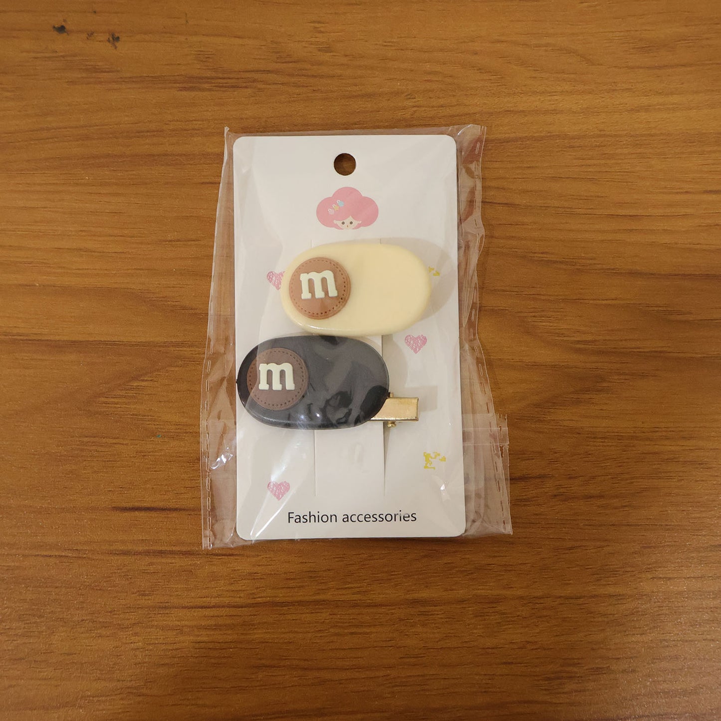 Alphabet Letter Snap Hair Clips Set (2 Pc) - Stylish Oval Design - Happy Price - Image 7