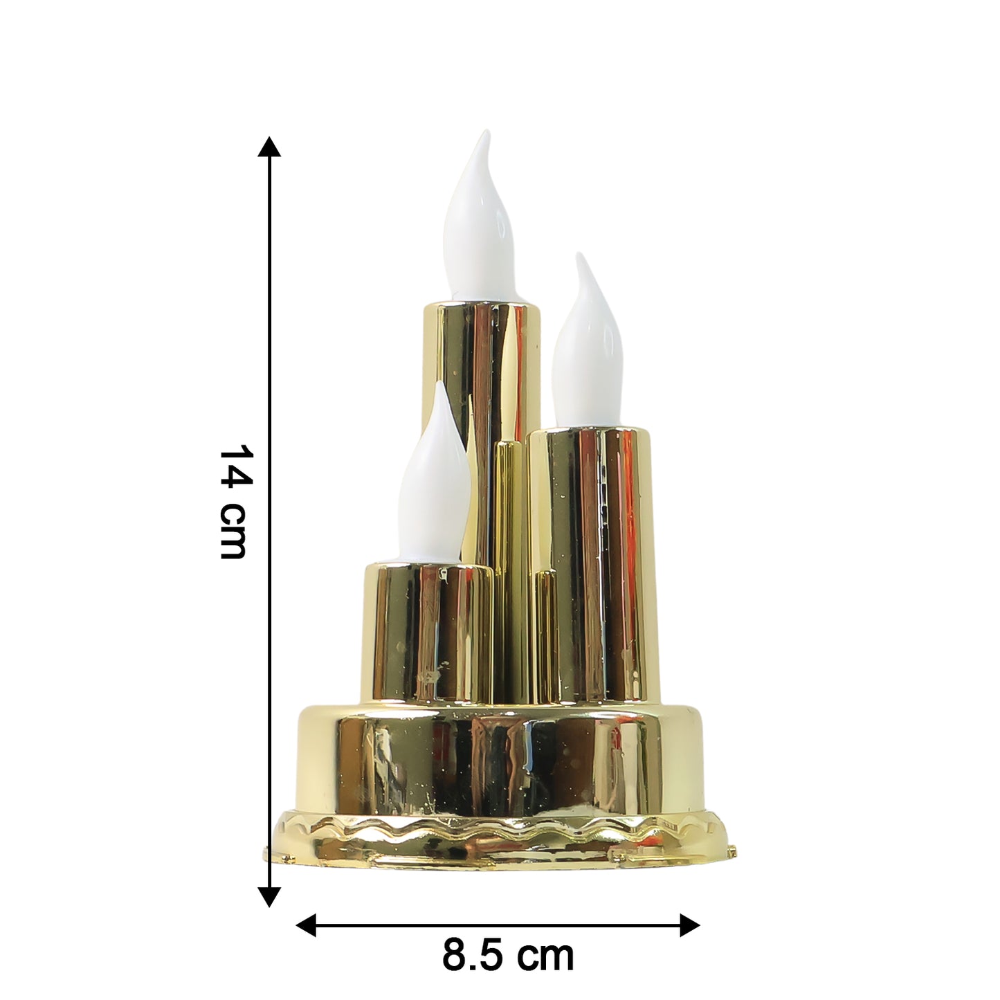 Golden Triple LED Flameless Candle Lamp (1 Pc) - Safe & Elegant Home Decor - Happy Price - Image 5
