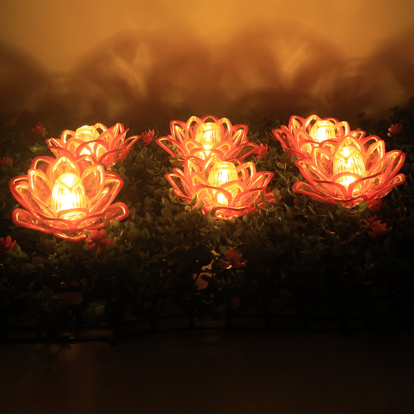 Set of 6 Lotus Shaped LED Flameless Decorative Candles for Home & Festive Decor - Happy Price - Image 4