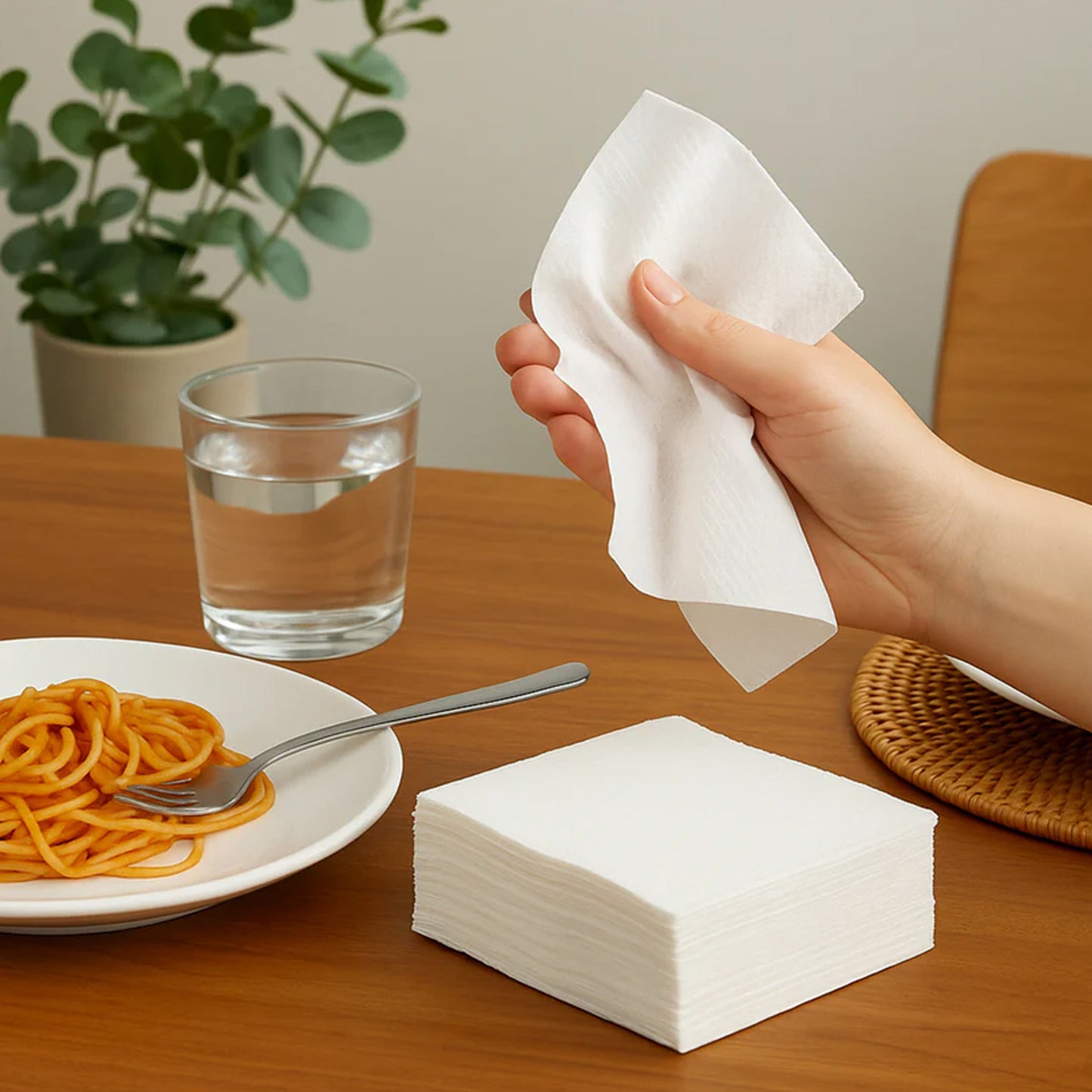 Premium Soft Disposable Paper Napkins - 50 Pcs, 23 x 25 cm - Happy Price - Image 4