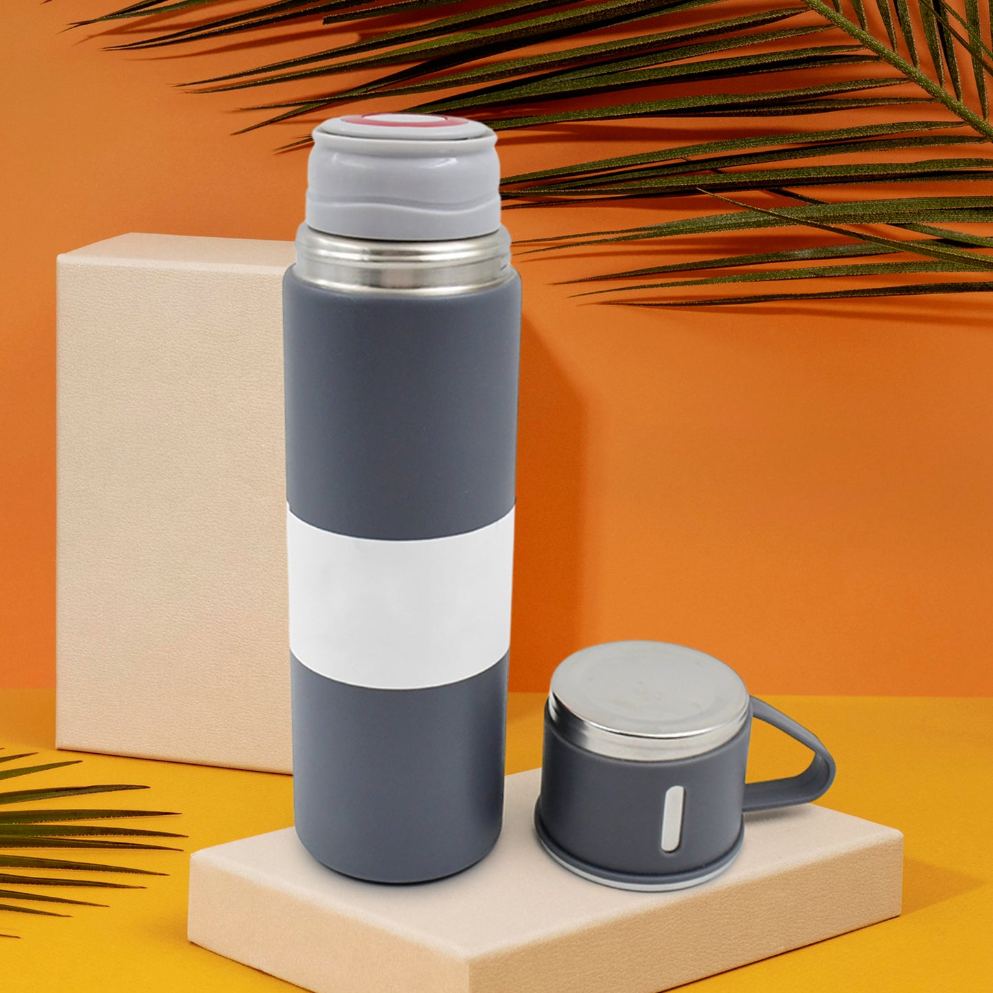 Stainless Steel Vacuum Insulated Water Bottle With Coffee Tea Mug (500 Ml) - Happy Price - Image 3