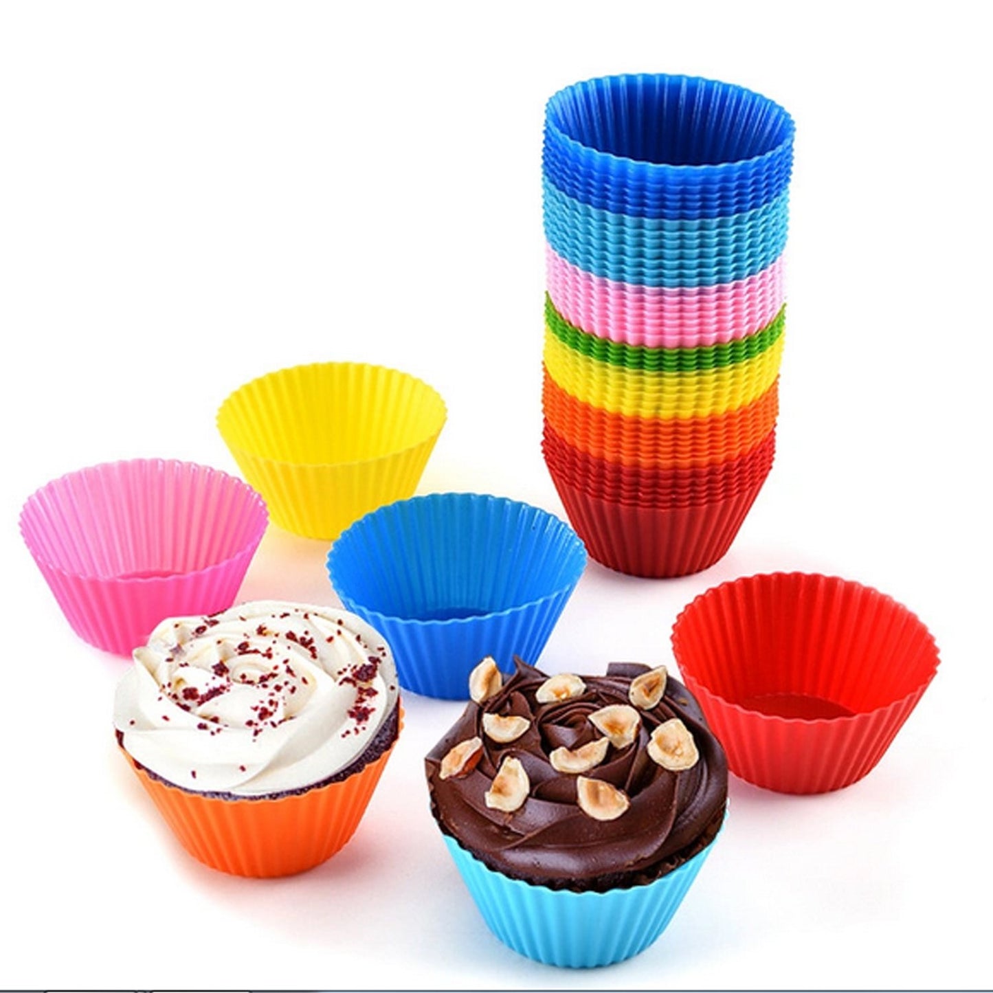 Silicone Cupcake Shaped Baking Mold Fondant Cake Tool Chocolate Candy Cookies Pastry Soap Moulds - Happy Price - Image 4