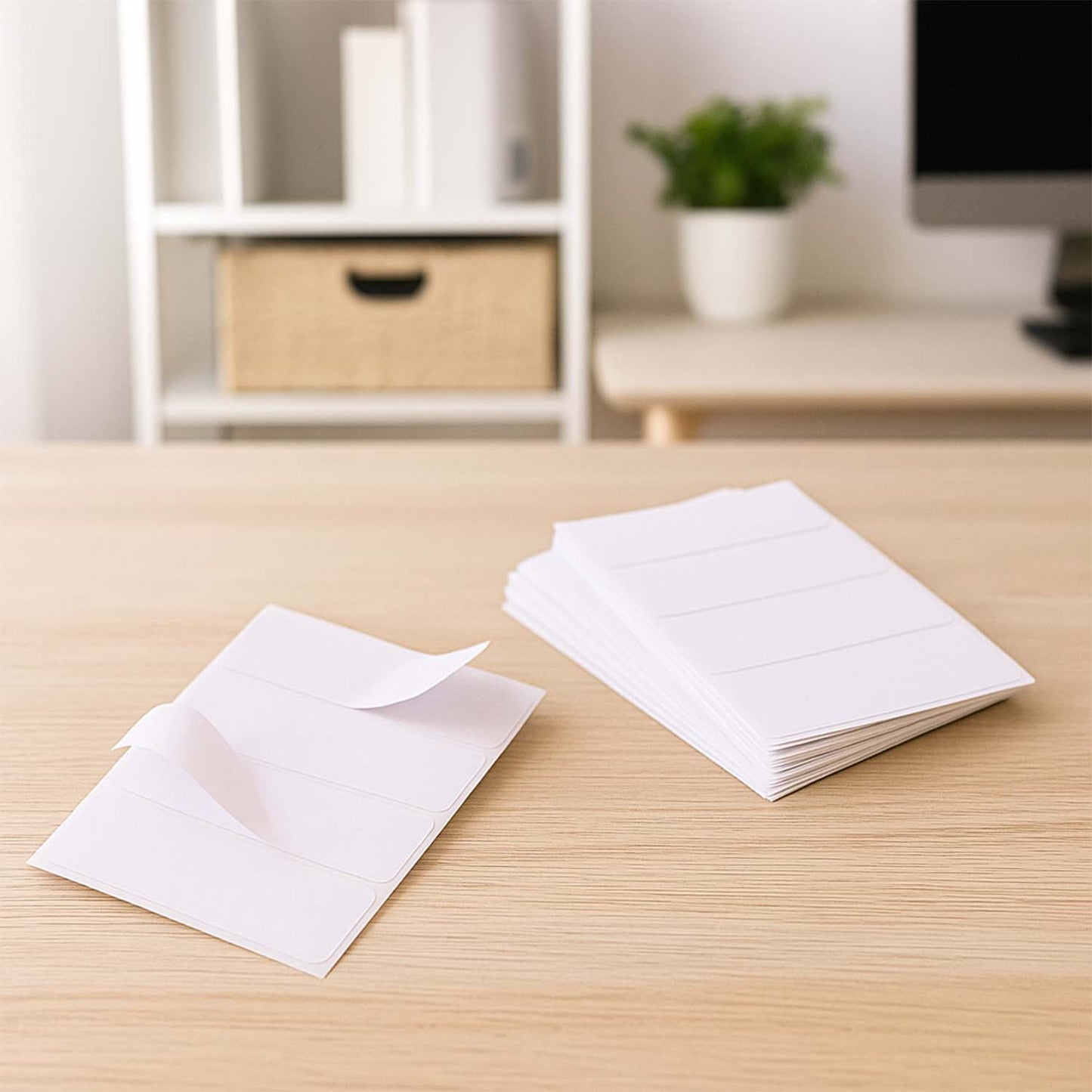 128 White Adhesive Labels - 1" x 2.75" All-Purpose Stickers for Home & Office - Happy Price - Image 3