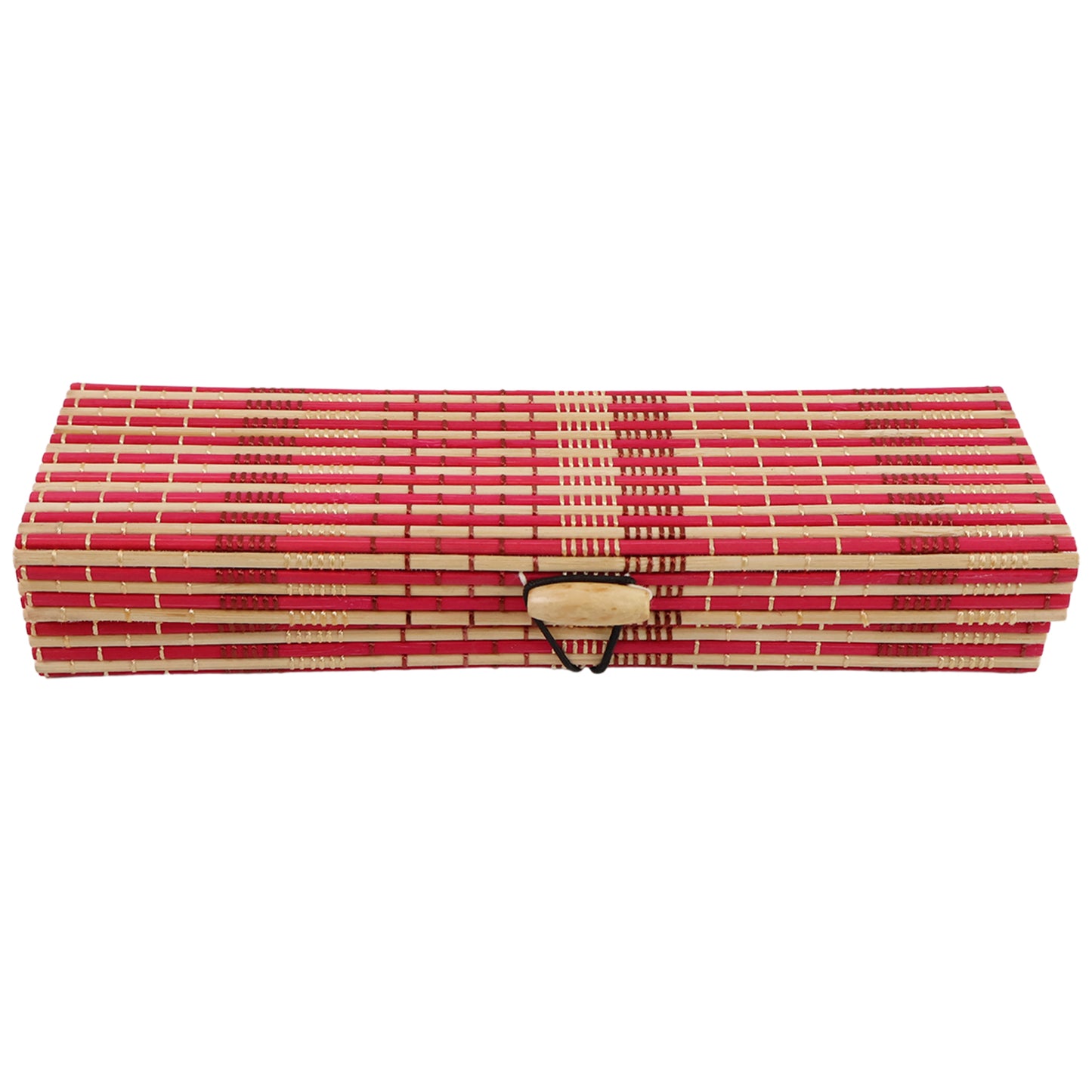 Handcrafted Bamboo Mat Style Pen Pencil & Makeup Box - 1 Pc Organizer - Happy Price - Image 3