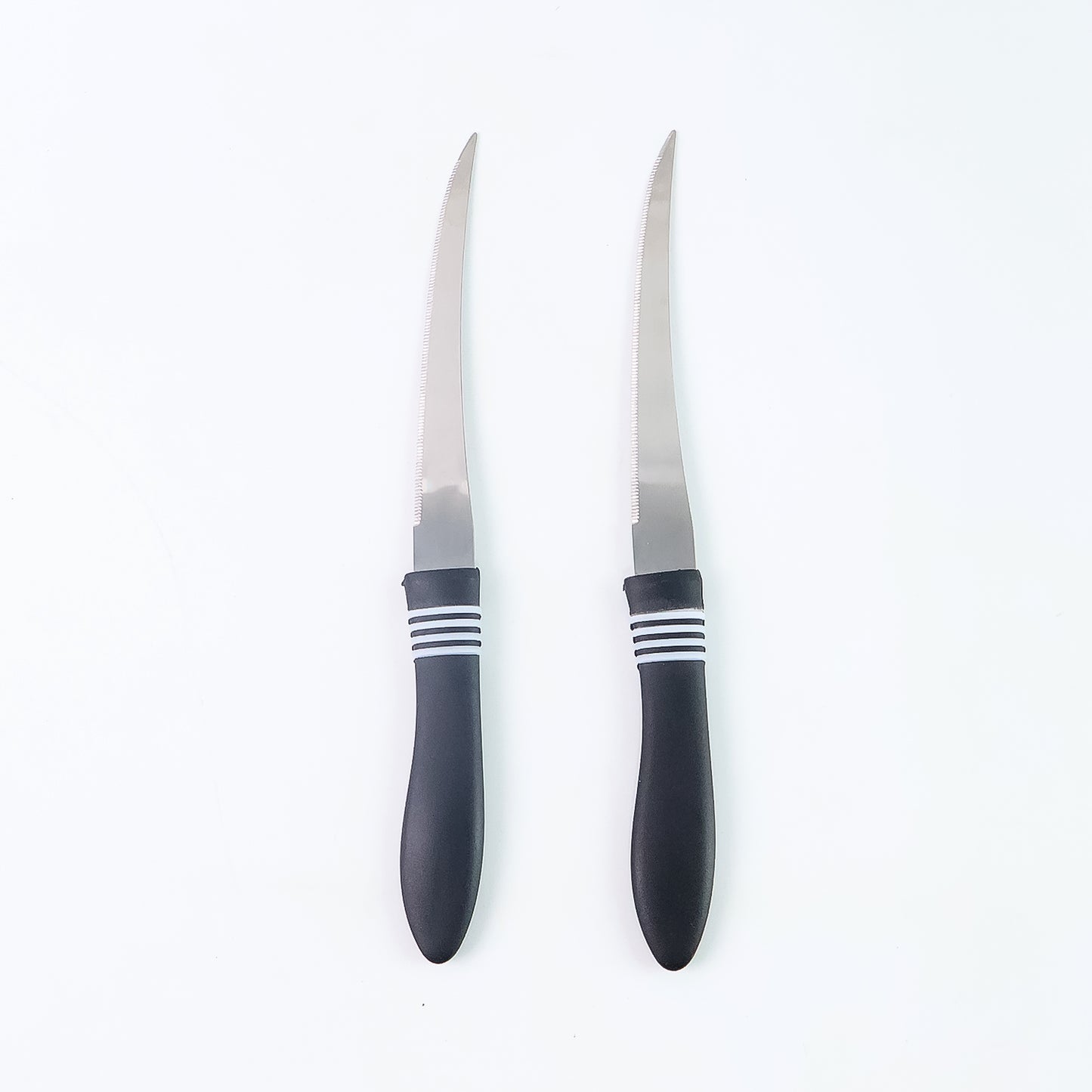 Premium Curved Serrated Stainless Steel Kitchen Knife Set (Mix Color 2 Pc) - Happy Price - Image 2