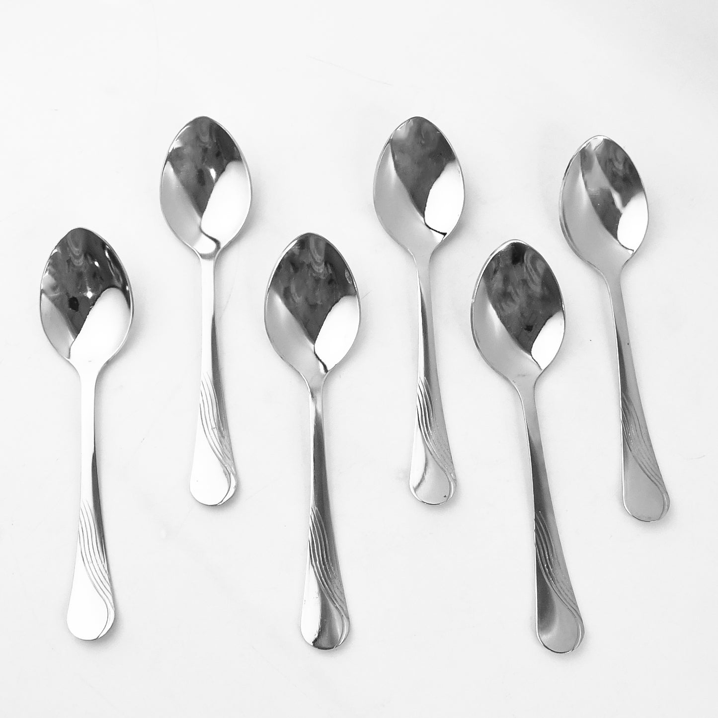 Stainless Steel Dining Spoons Set - 6 Pcs, Polished Finish - Happy Price - Image 2